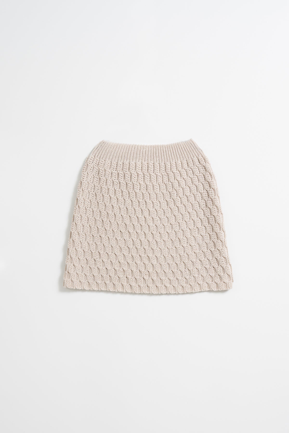 MERINO Handcrochet Skirt - Almond White