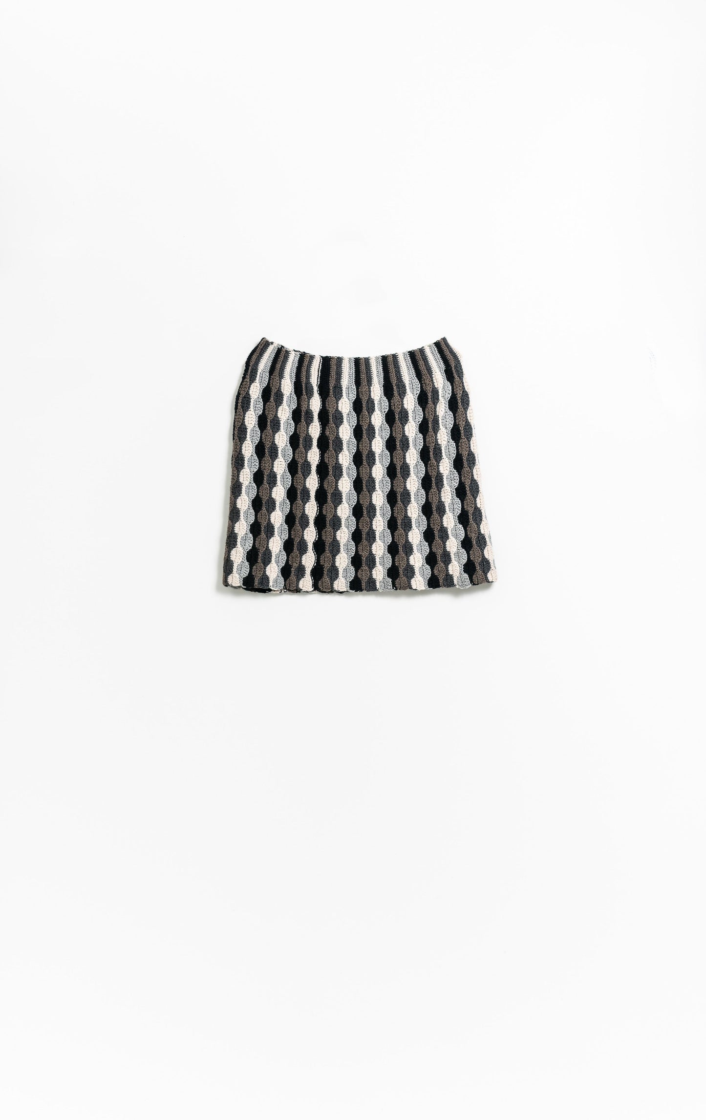 MERINO Handcrochet Skirt - Striped
