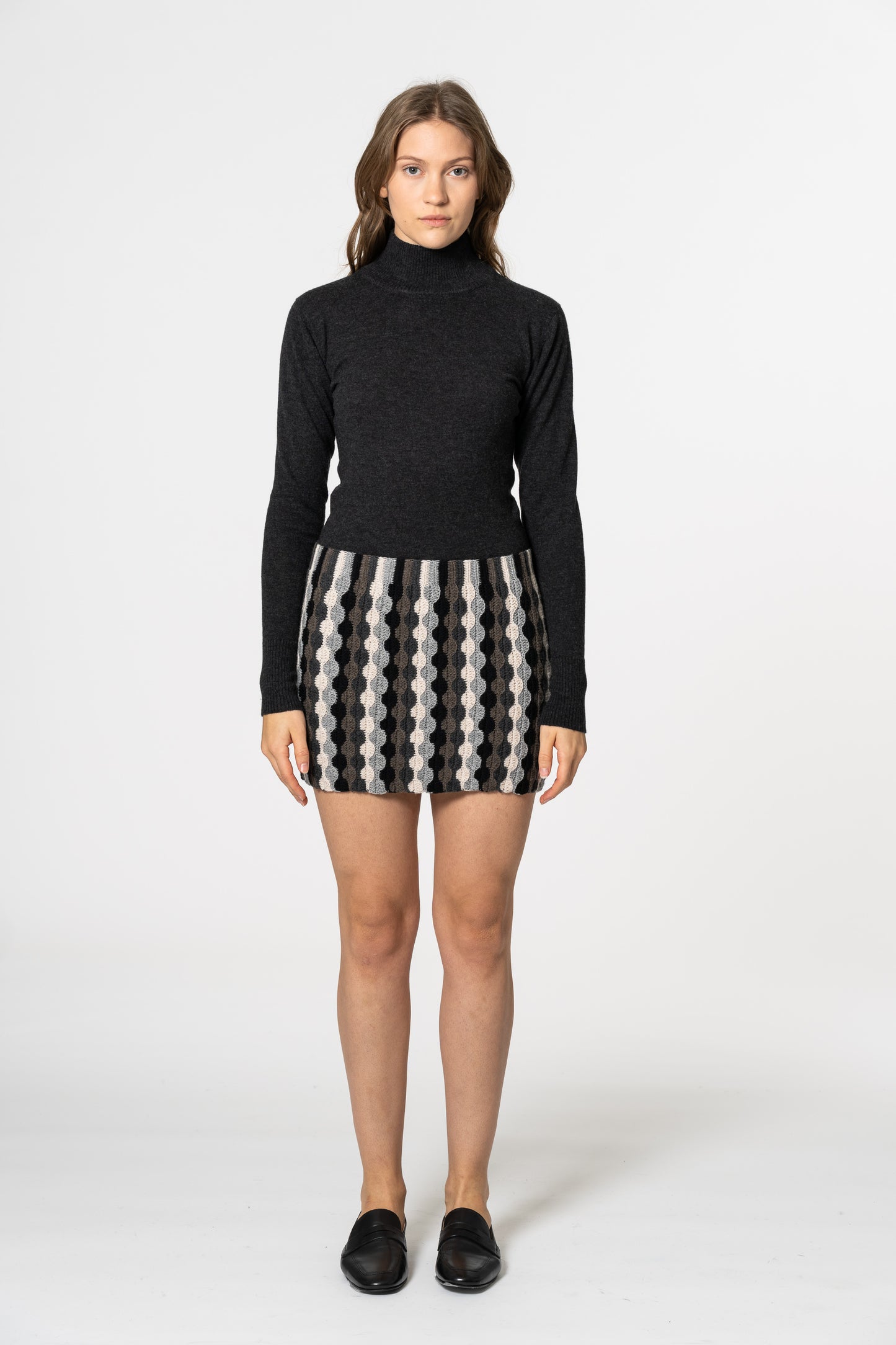 MERINO Handcrochet Skirt - Striped