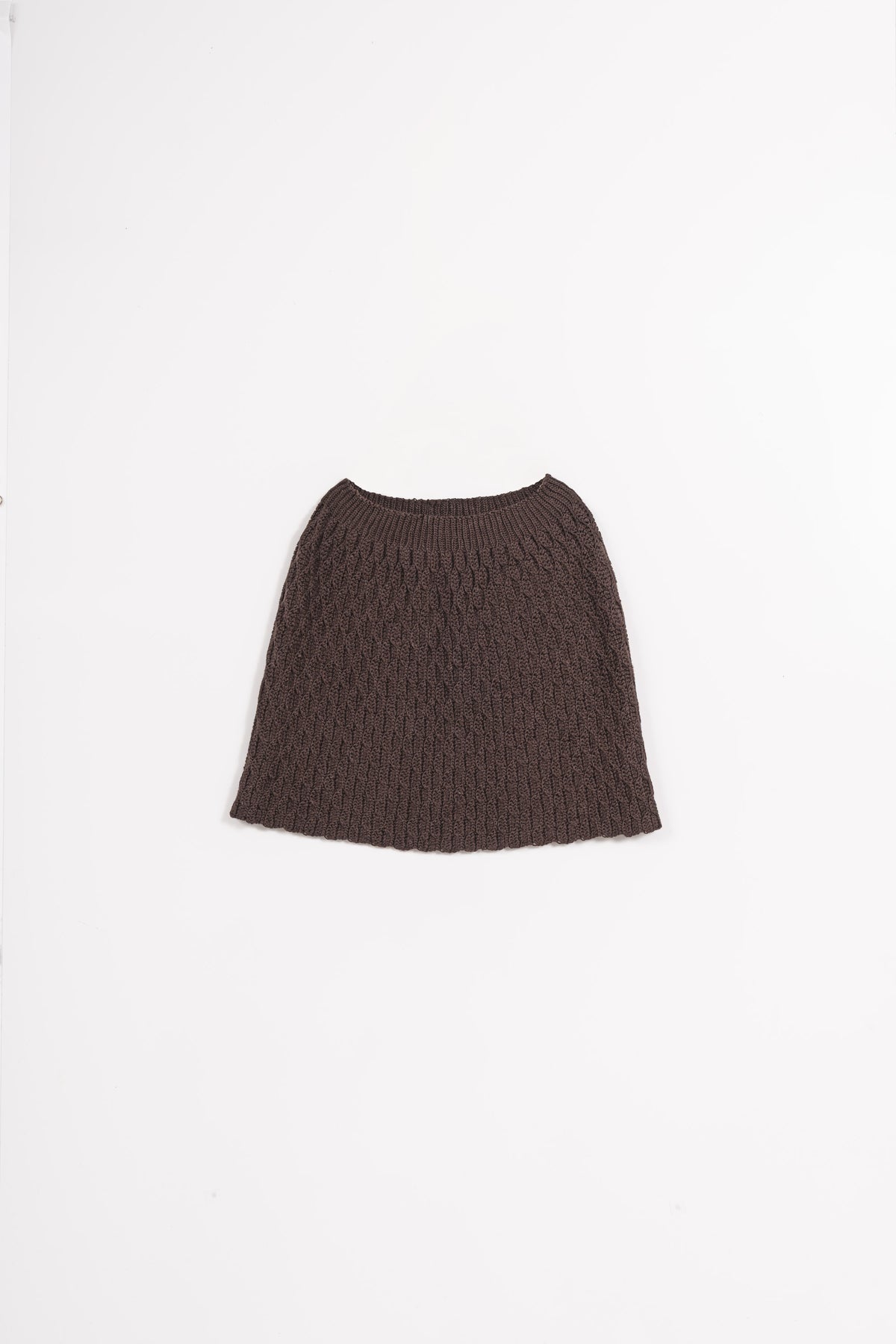 MERINO Handcrochet Skirt - Espresso Brown