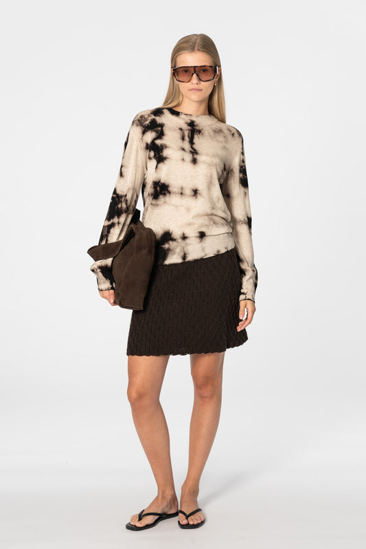 MERINO Handcrochet Skirt - Espresso Brown