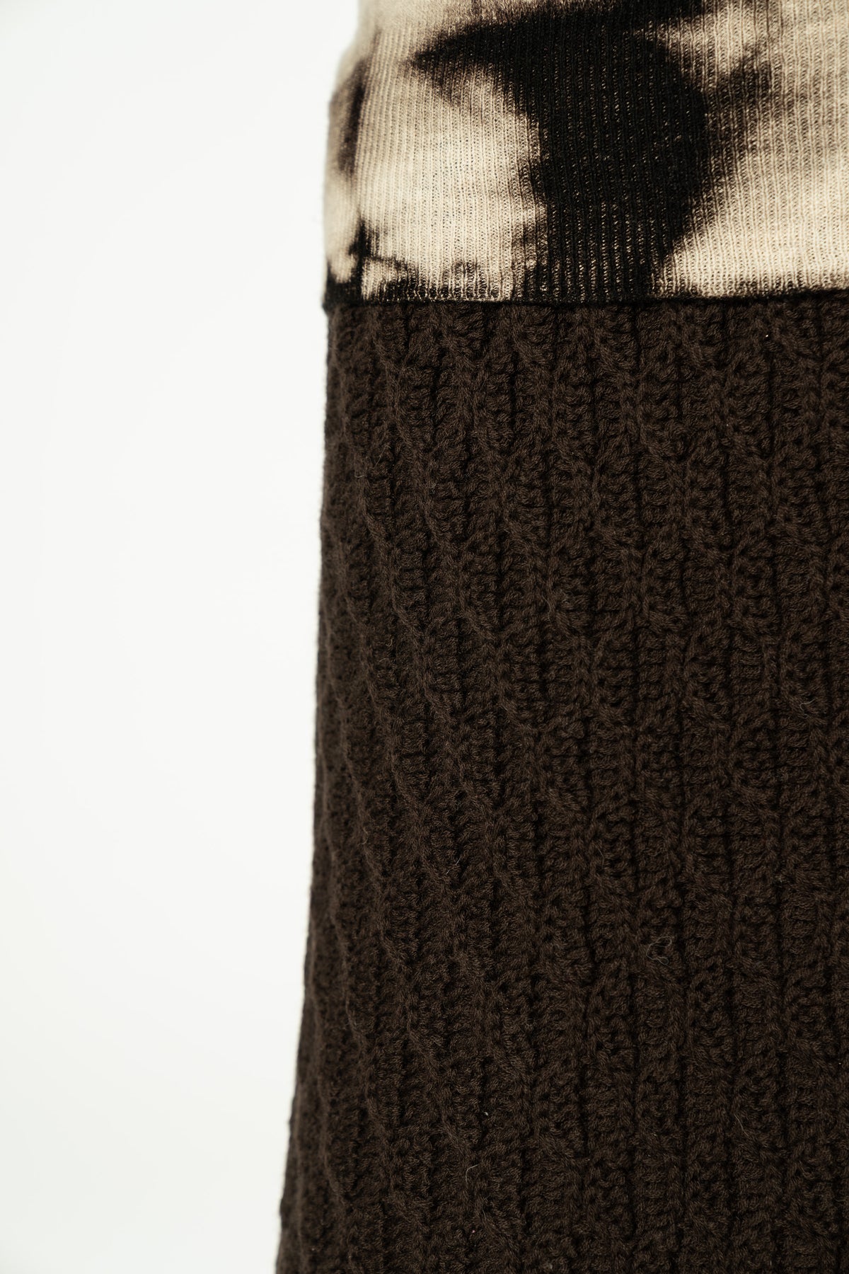 MERINO Handcrochet Skirt - Espresso Brown