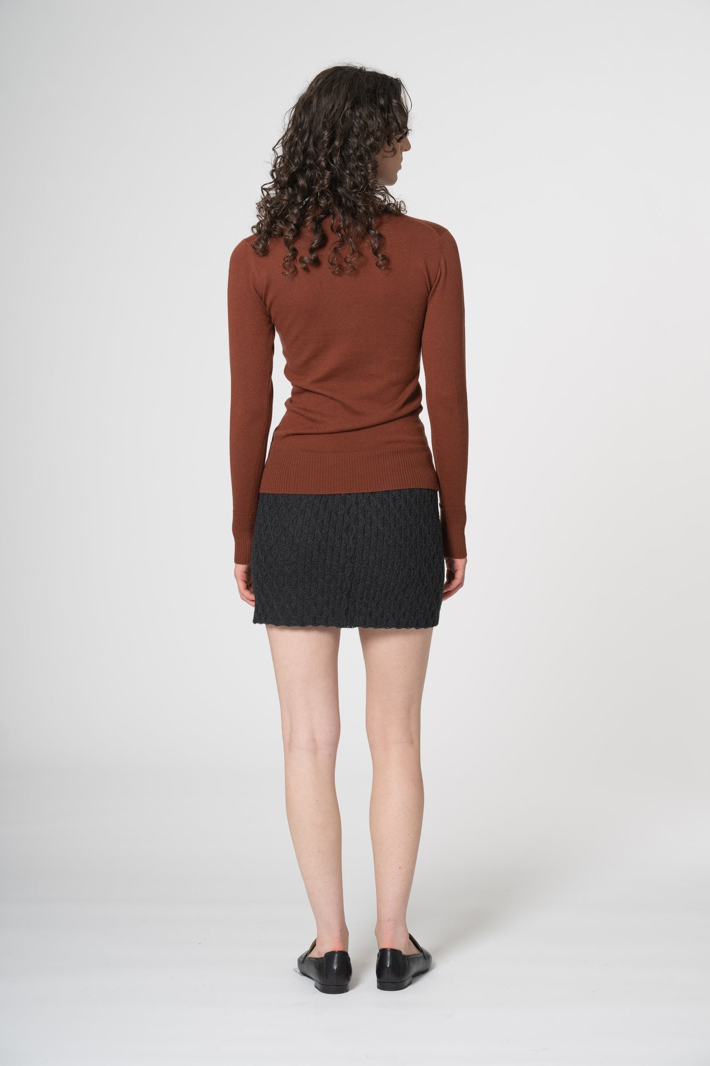 MERINO Handcrochet Skirt - Onyx Grey