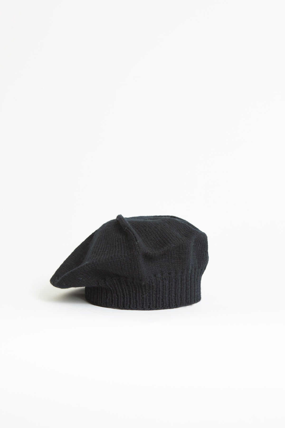 MERINO Handknit Beret - Black