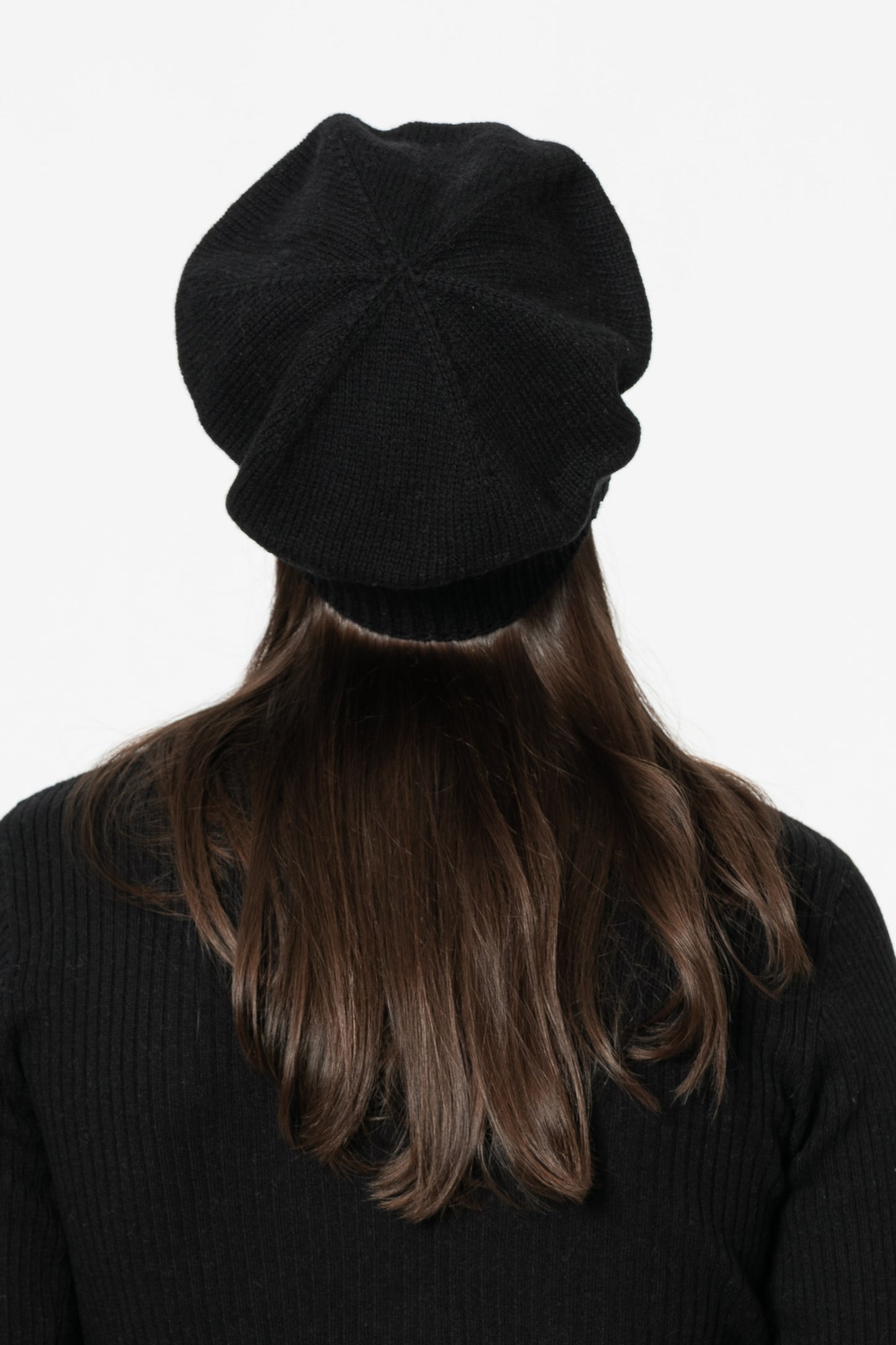 MERINO Handknit Beret - Black