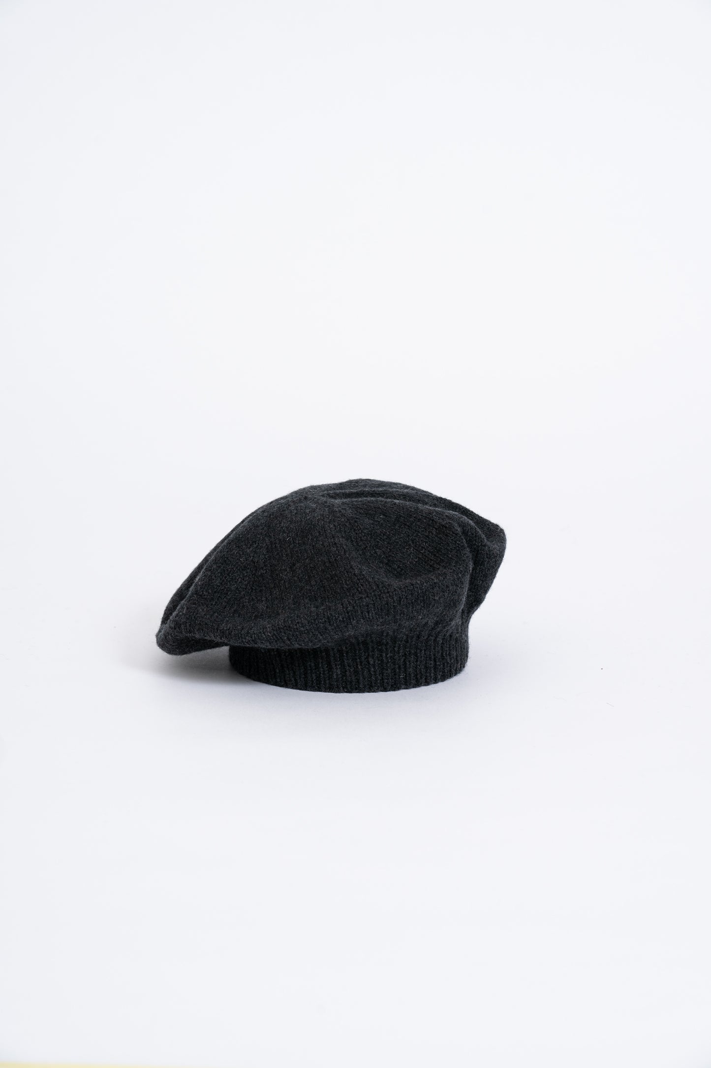 MERINO Handknit Beret - Onyx Grey