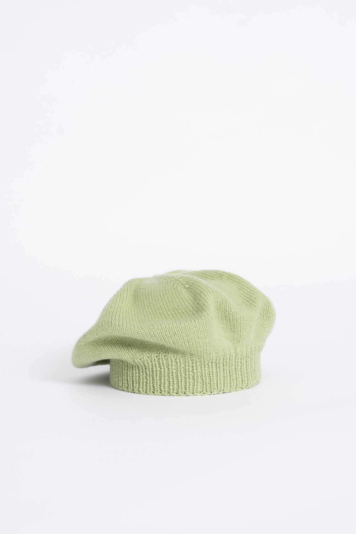 MERINO Handknit Beret - Pistachio Green