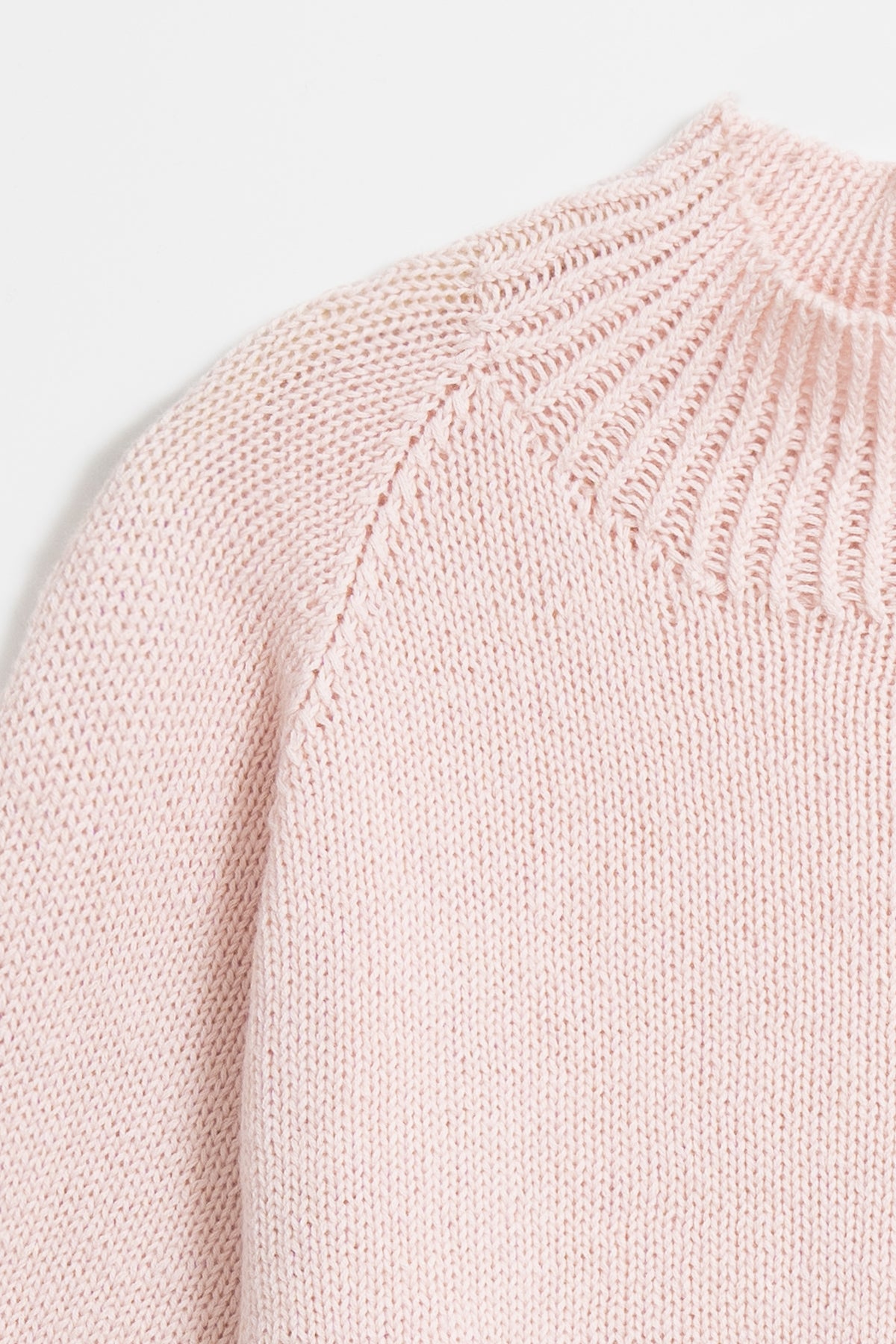 MERINO Handknit Cropped Sweater - Blush Pink