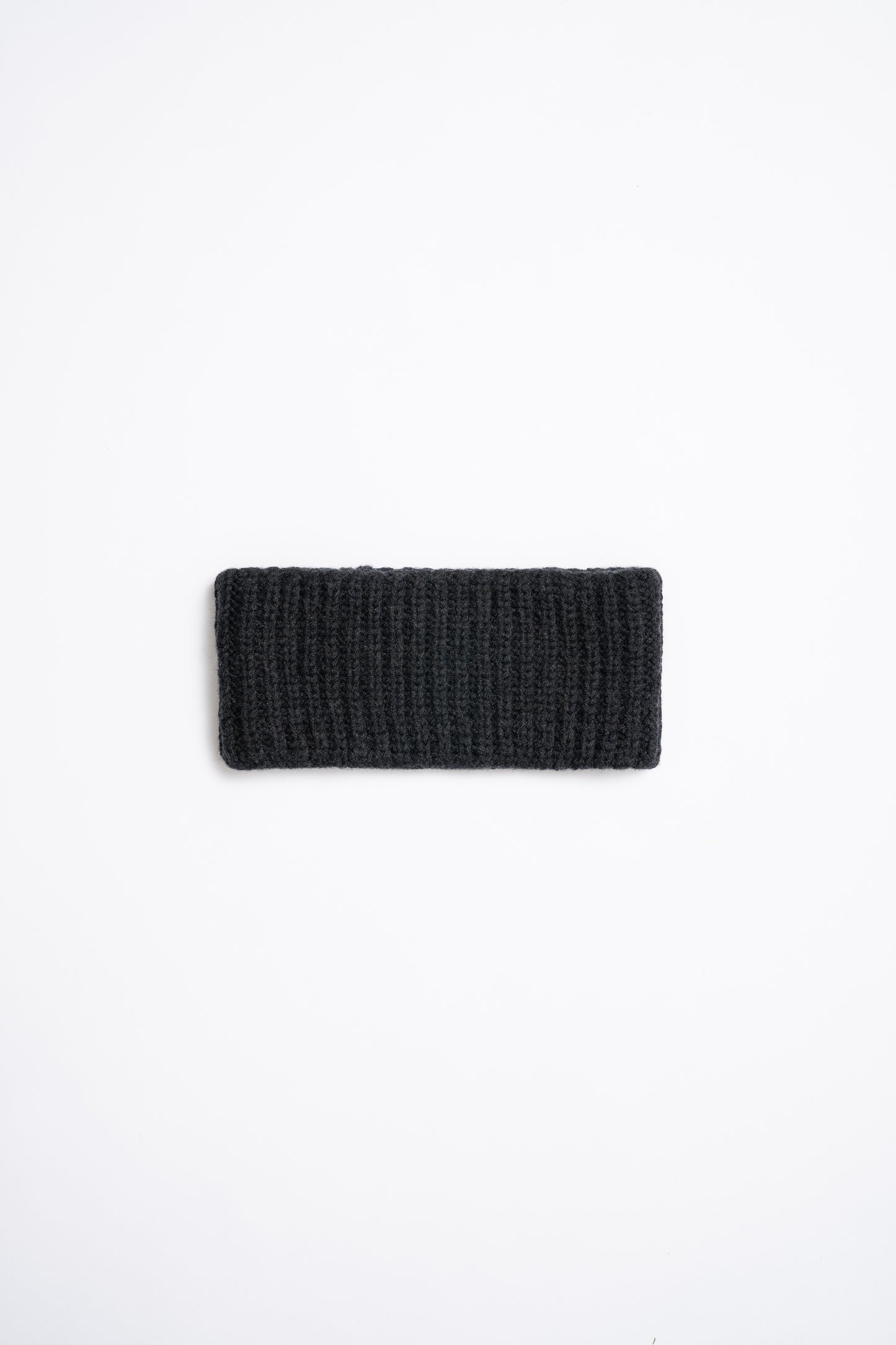 MERINO Handknit Headband - Onyx Grey