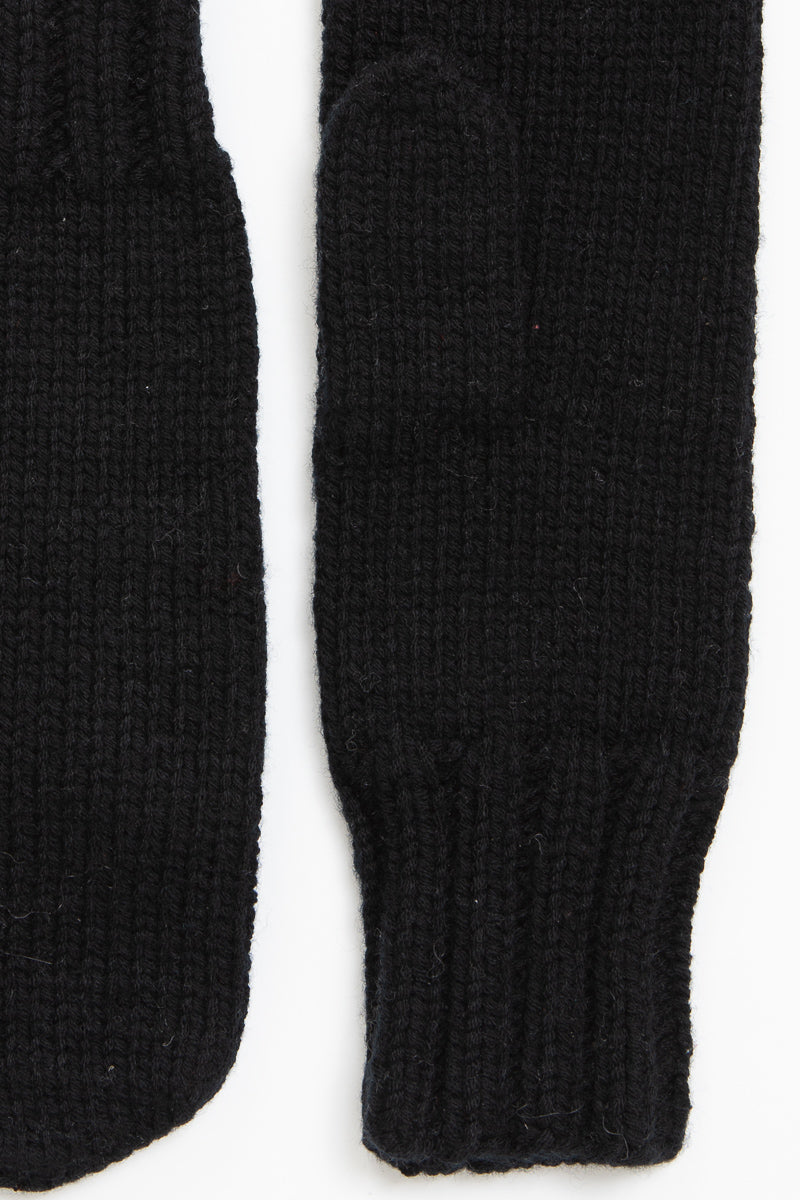 MERINO Handknit Mittens - Black