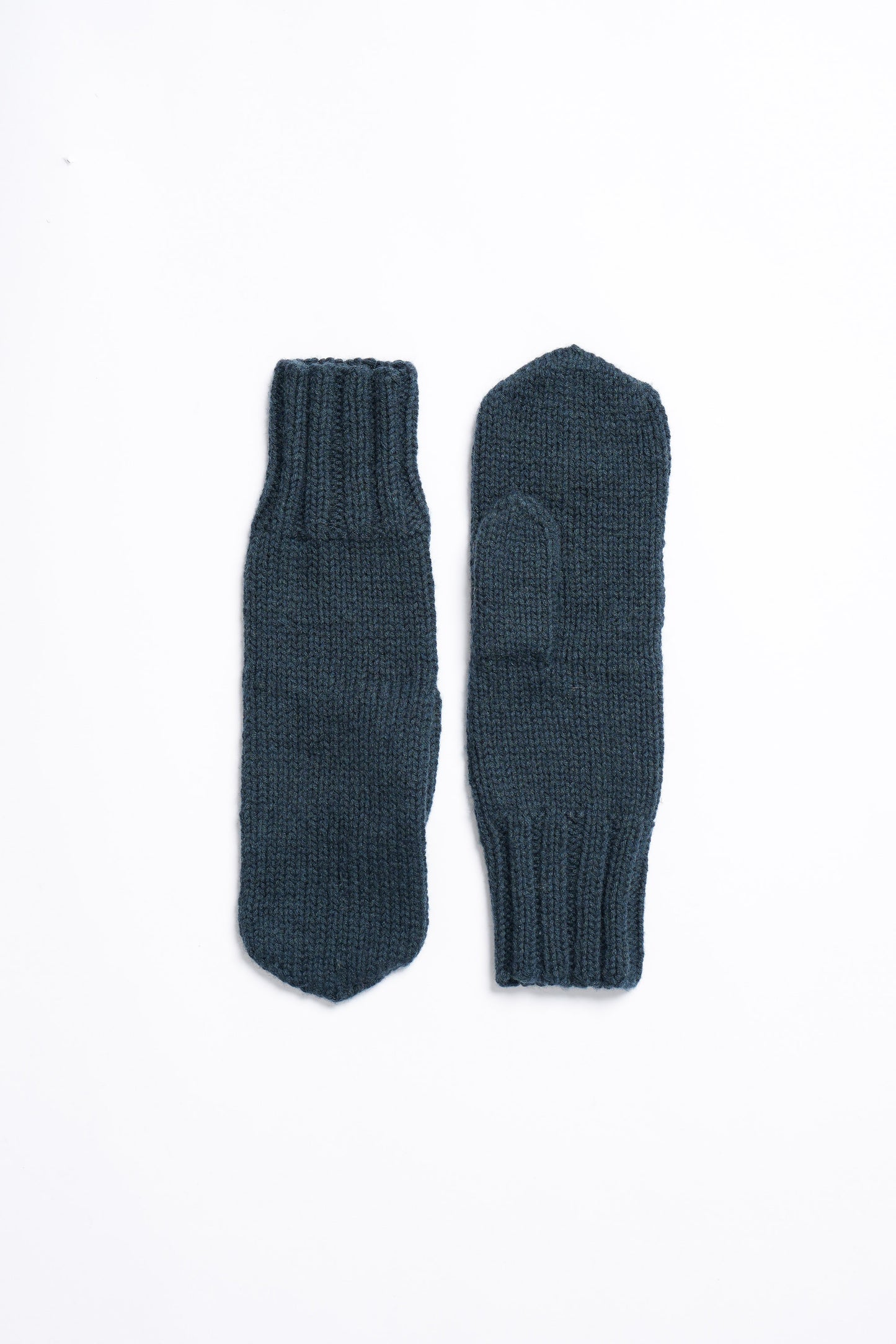 MERINO Handknit Mittens - Peacock Green