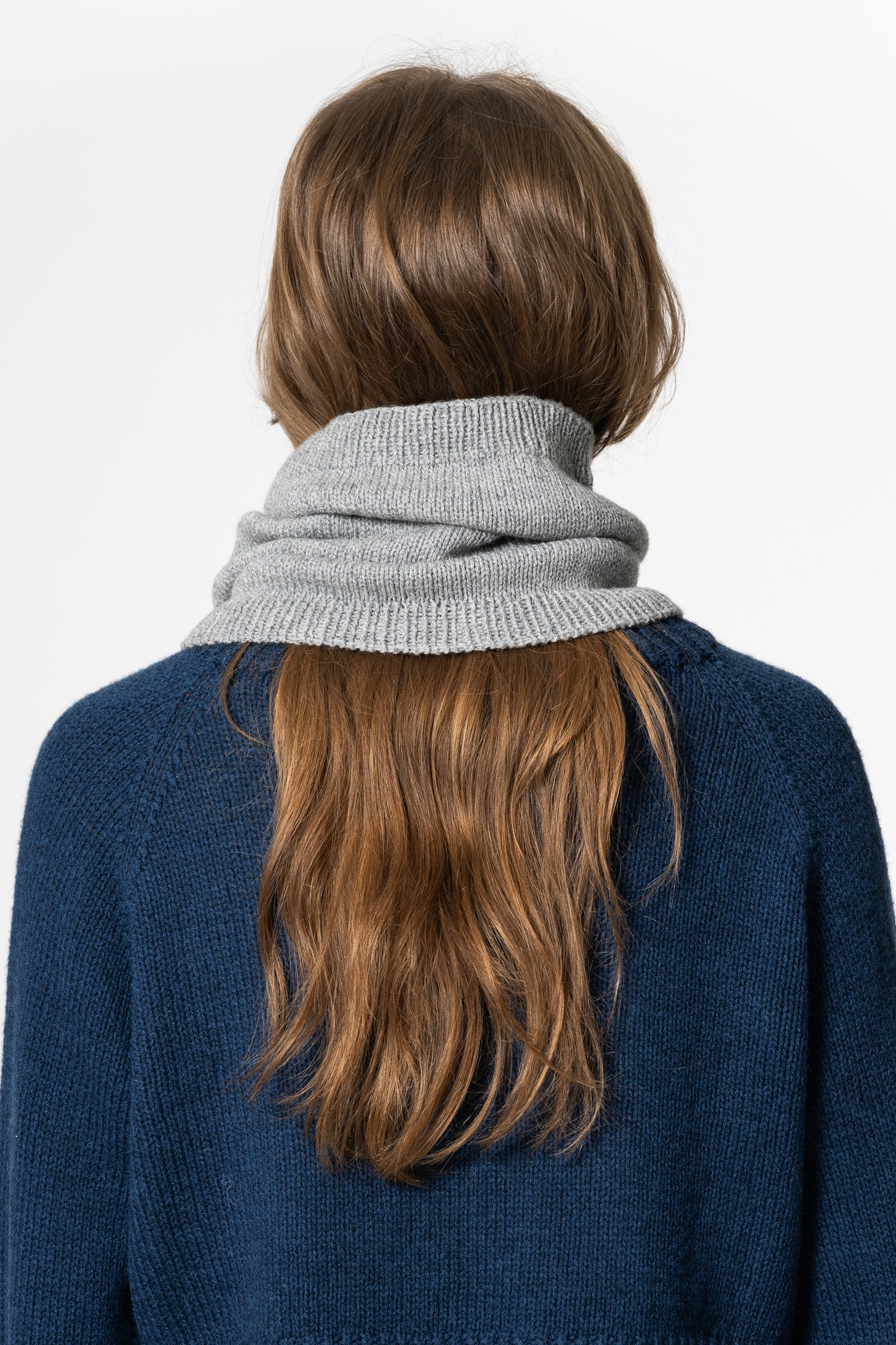 MERINO Handknit Neckwarmer - Flint Grey