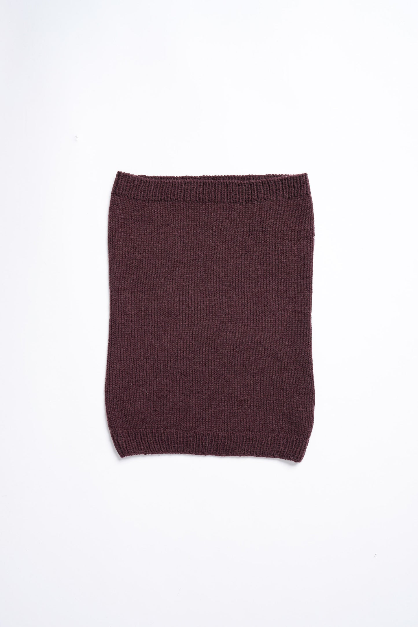 MERINO Handknit Neckwarmer - Merlot Red