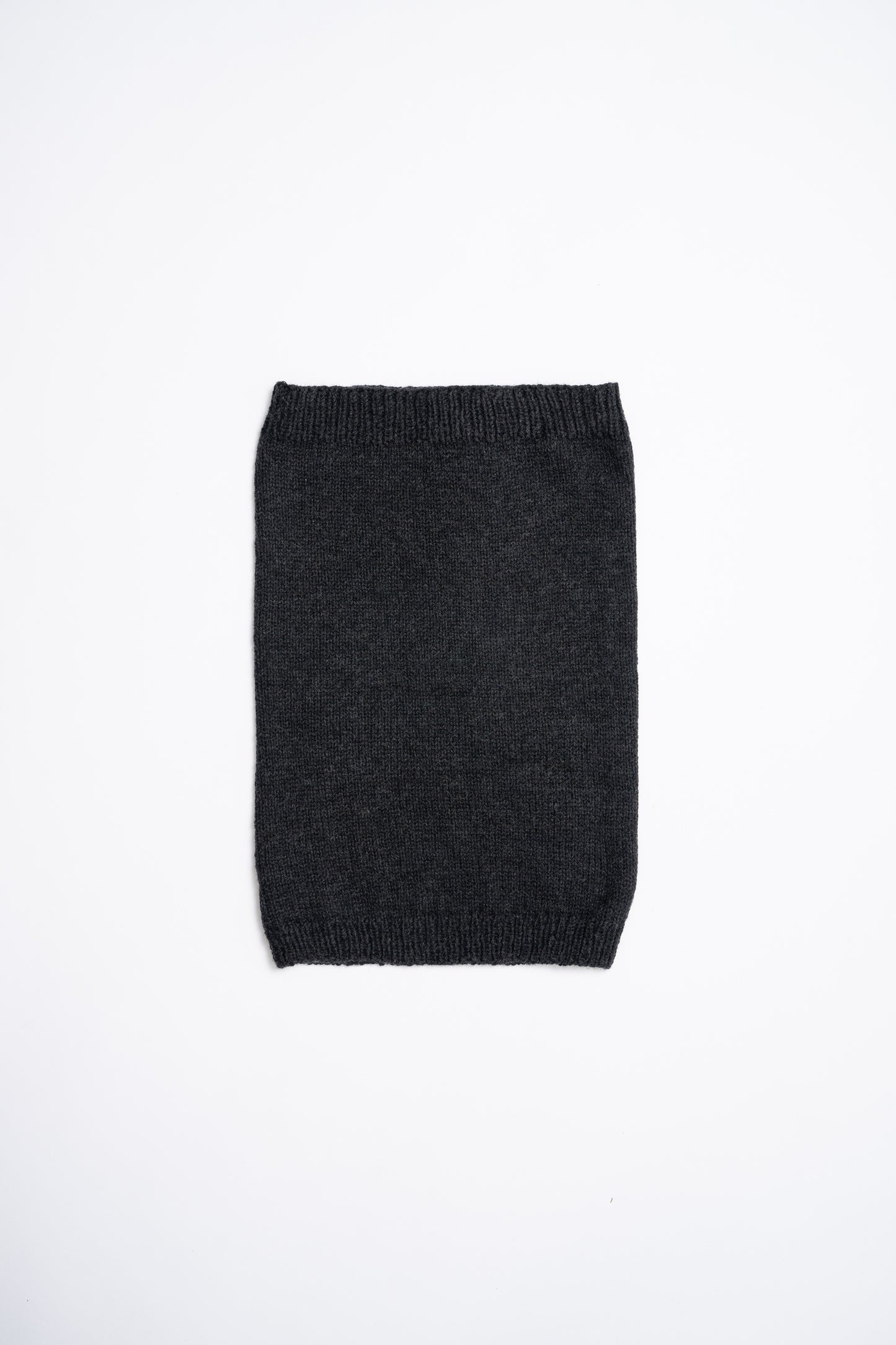 MERINO Handknit Neckwarmer - Onyx Grey