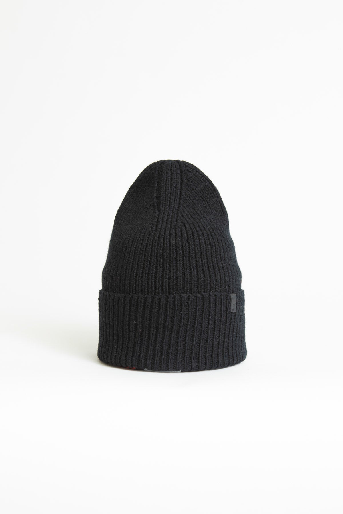 MERINO Handknit Rib Hat - Black