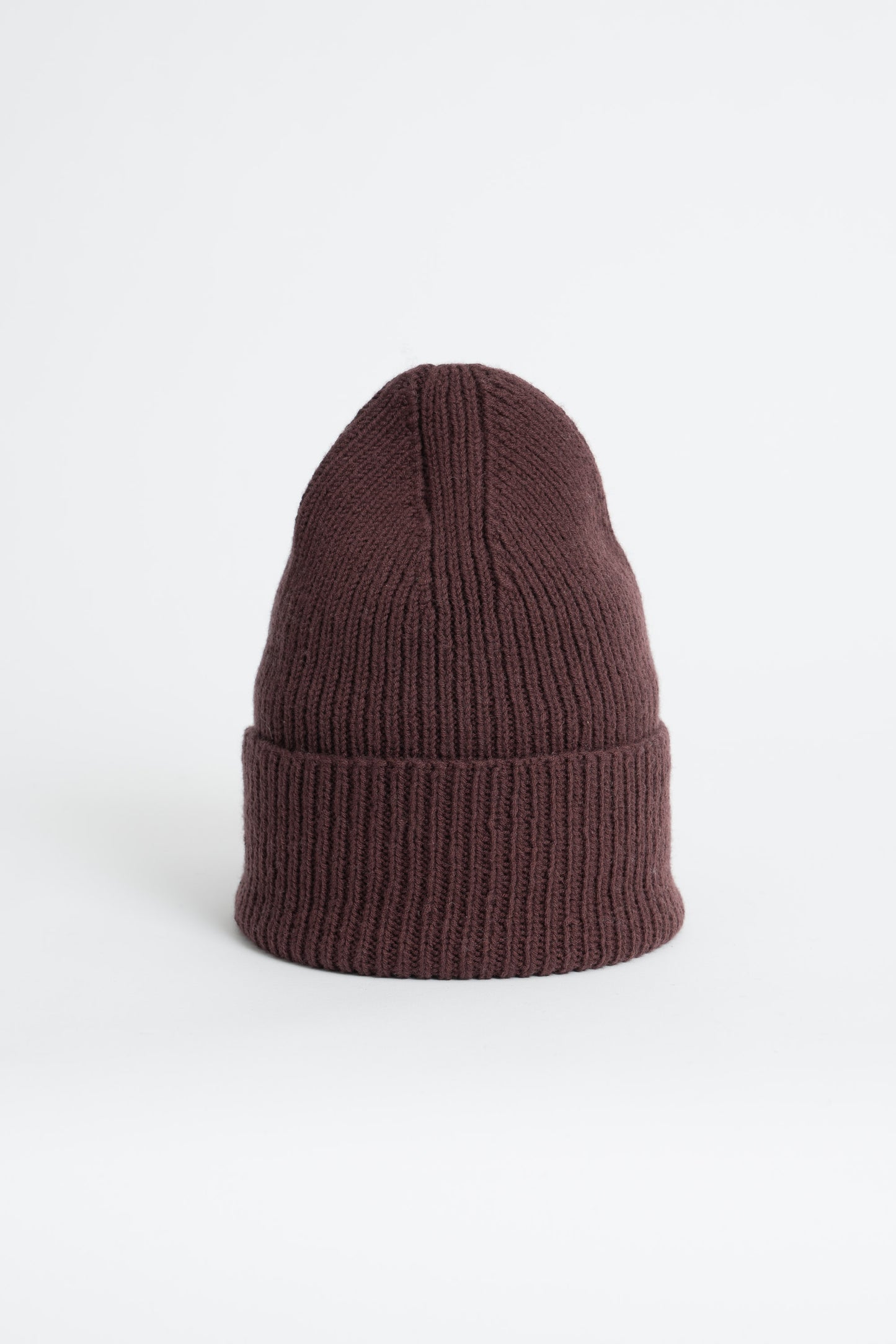 MERINO Handknit Rib Hat - Merlot Red