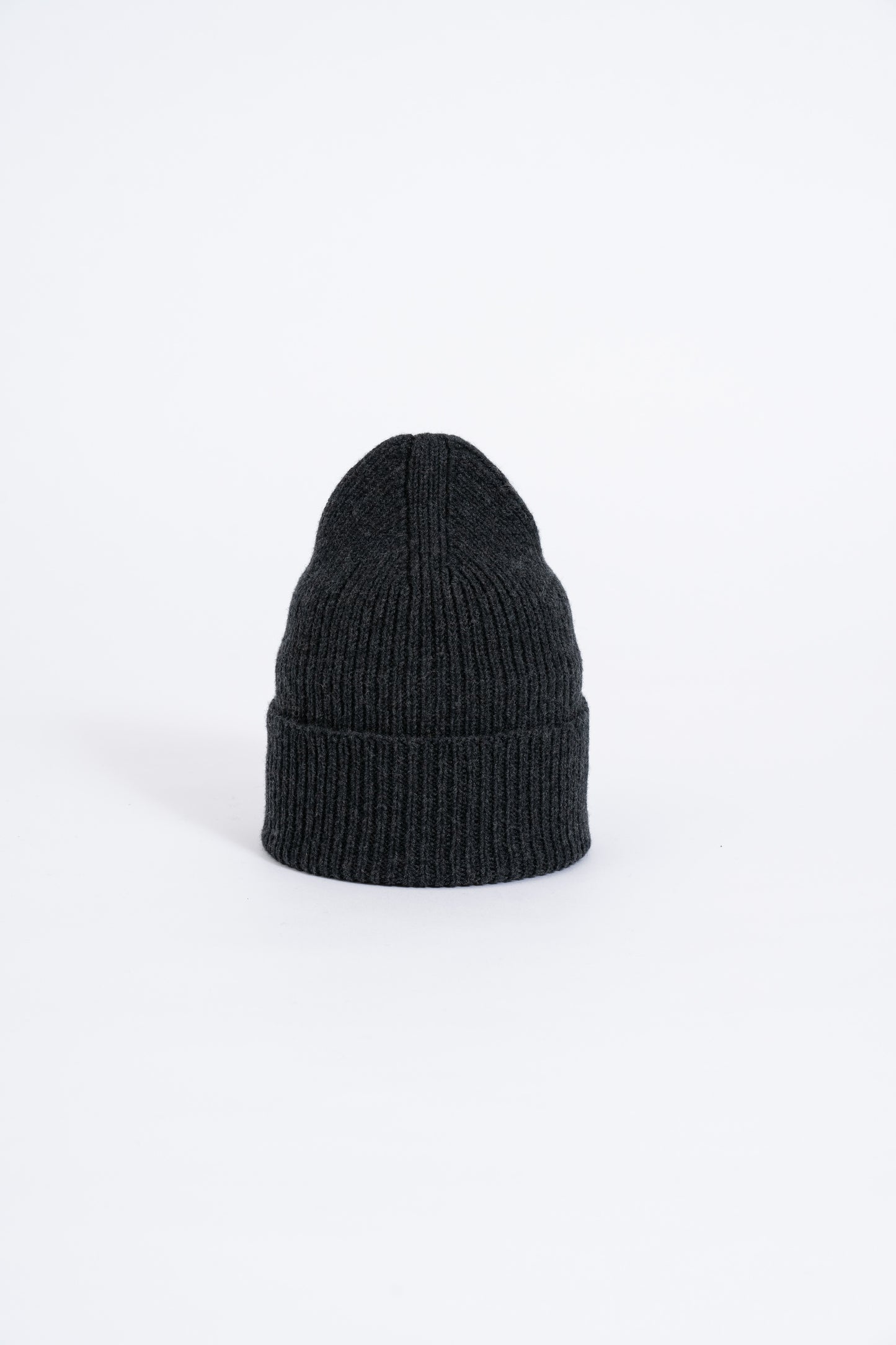 MERINO Handknit Rib Hat - Onyx Grey