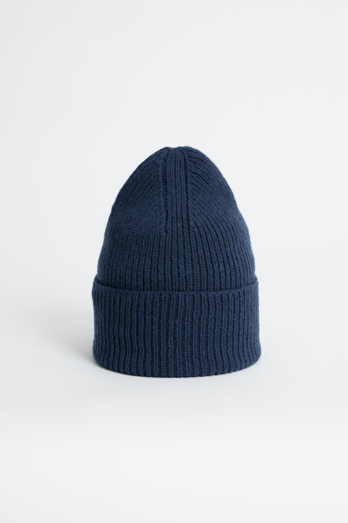 MERINO Handknit Rib Hat - Space Blue