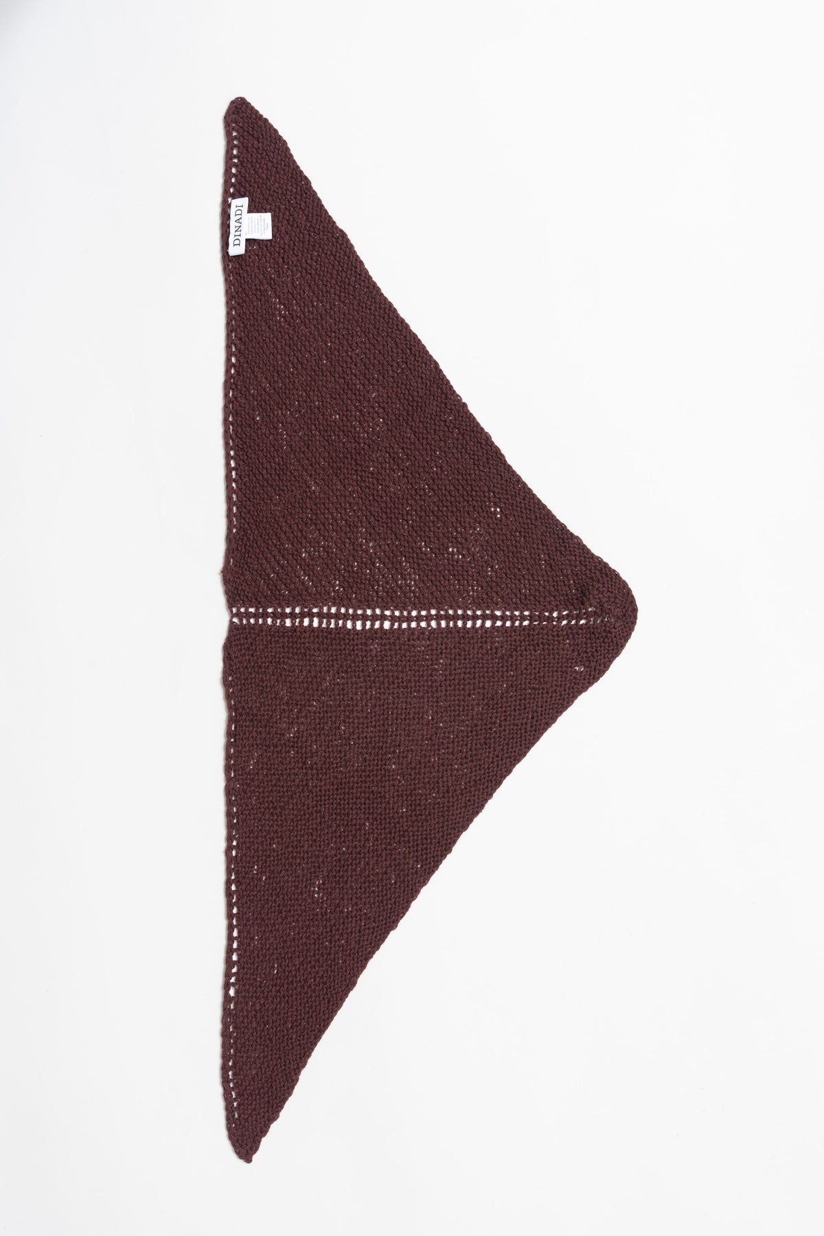 MERINO Handknit Triangle Scarf - Merlot Red