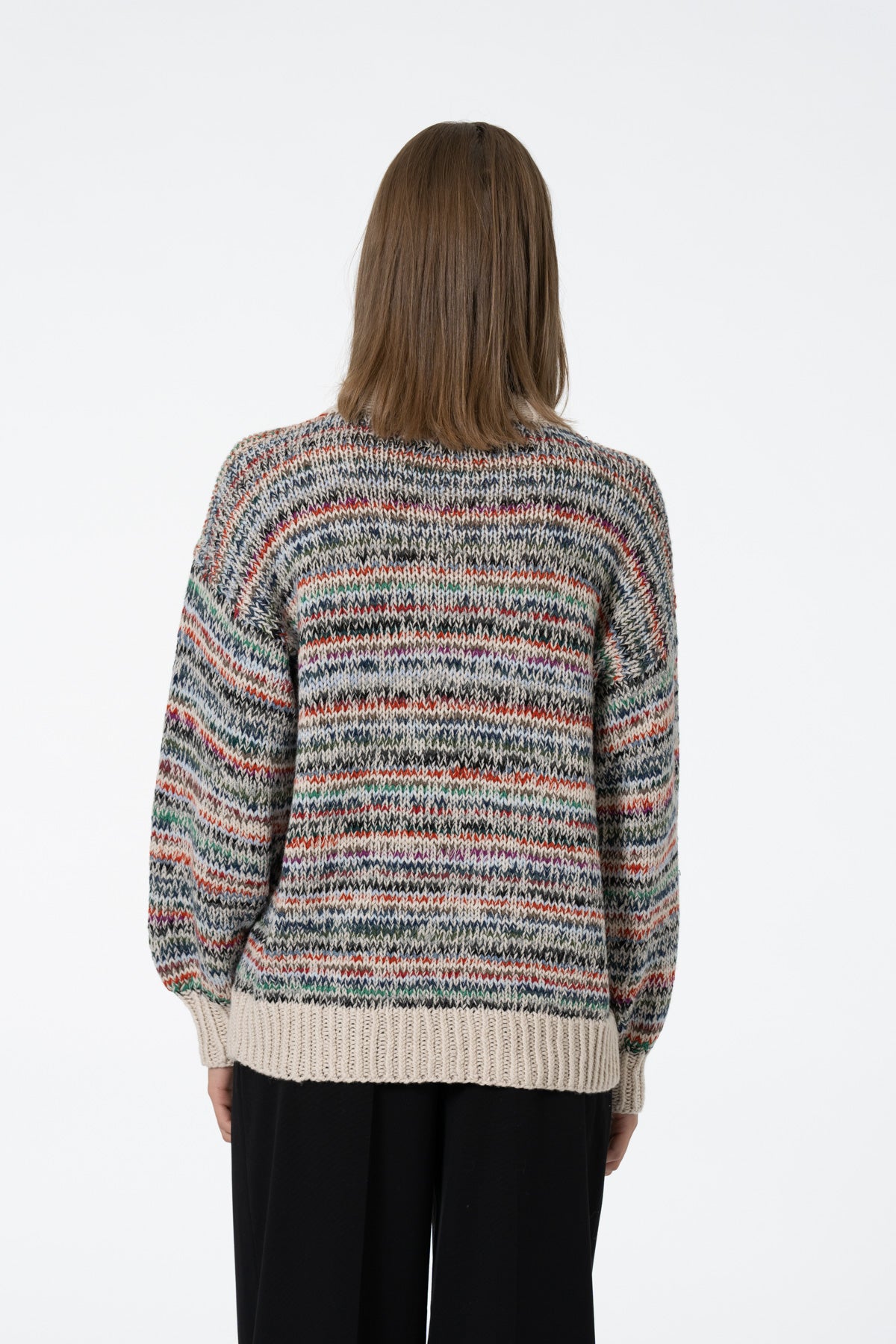 MERINO Handknit Zero Waste Sweater - Almond White