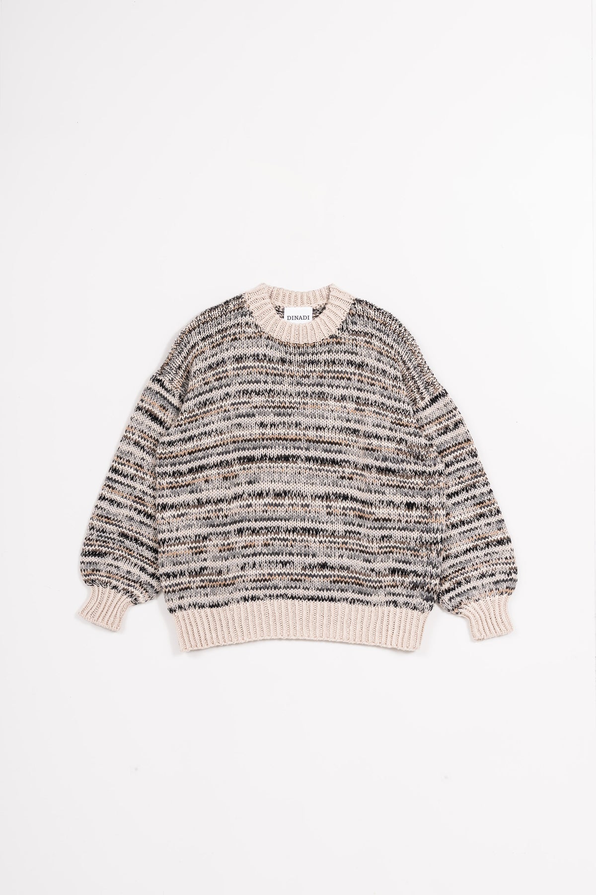 MERINO Handknit Zero Waste Sweater - Almond White