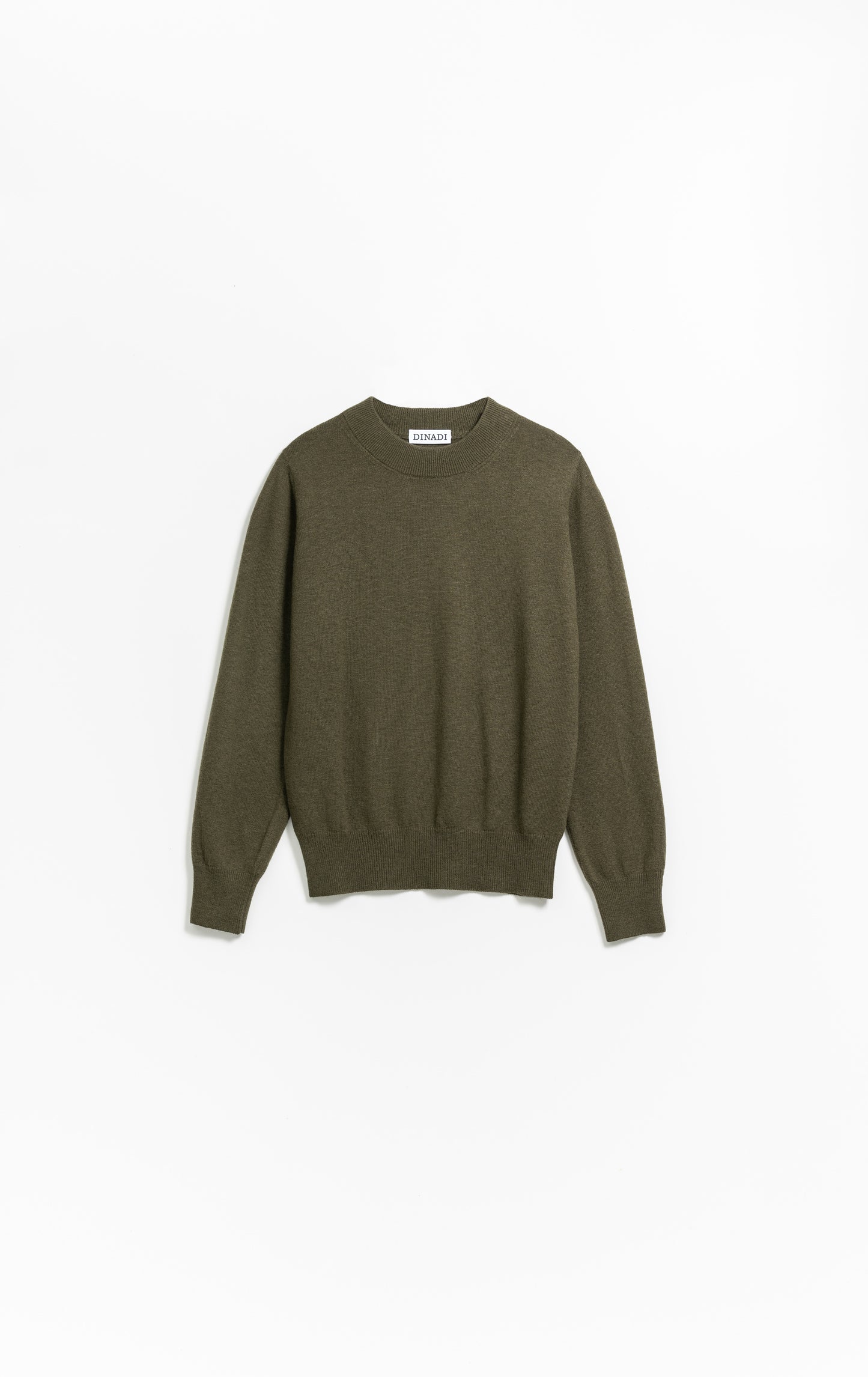 MERINO O-Neck Sweater - Olive Green