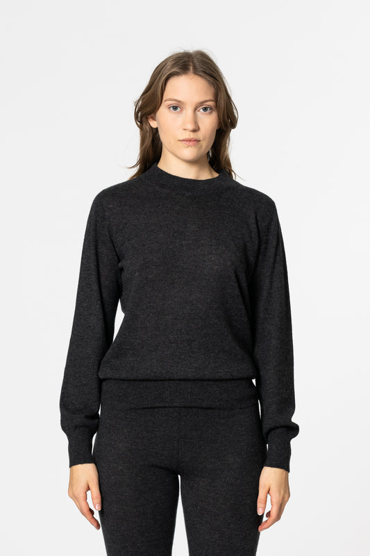 MERINO O-Neck Sweater - Onyx Grey