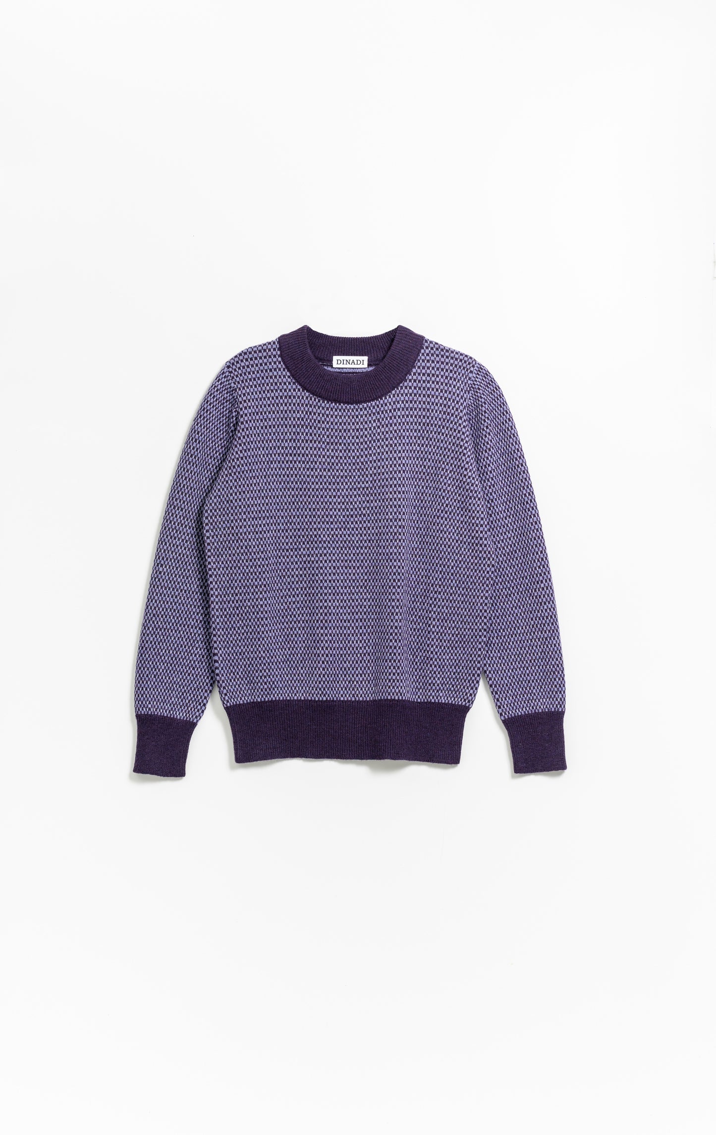 MERINO Pattern Sweater - Plum Purple