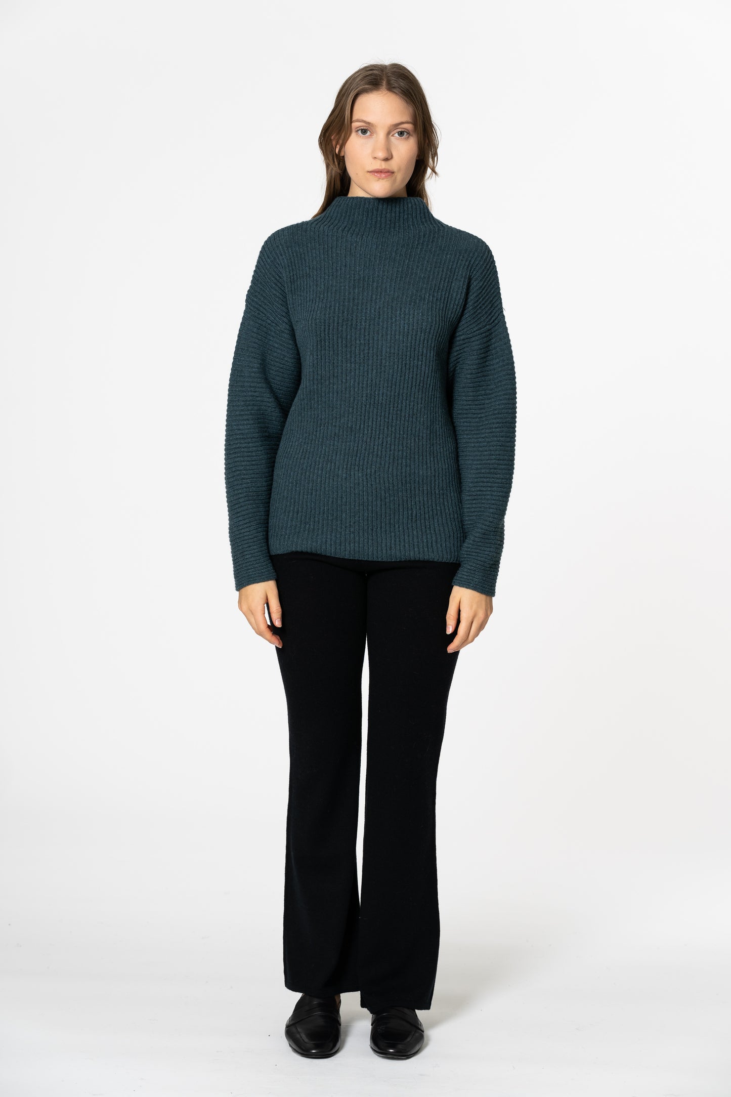 MERINO Rib Sweater - Dragonfly Green