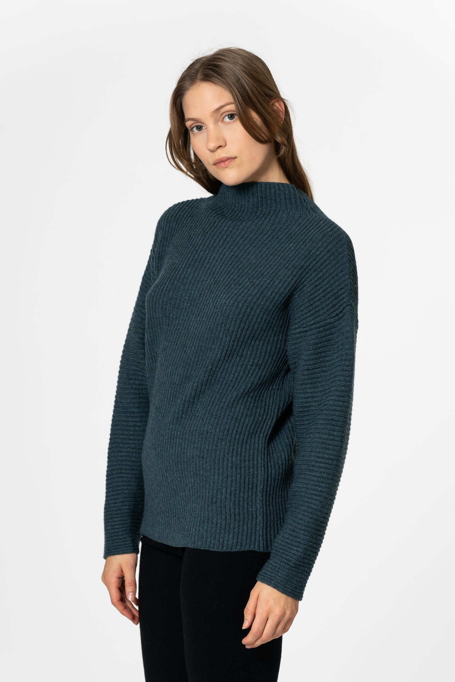 MERINO Rib Sweater - Dragonfly Green