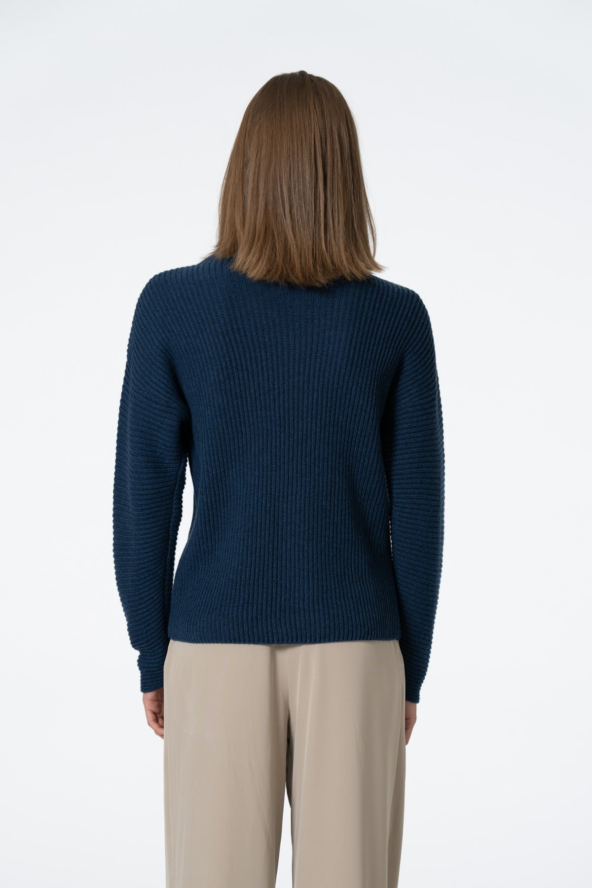 MERINO Rib Sweater - Indigo Blue