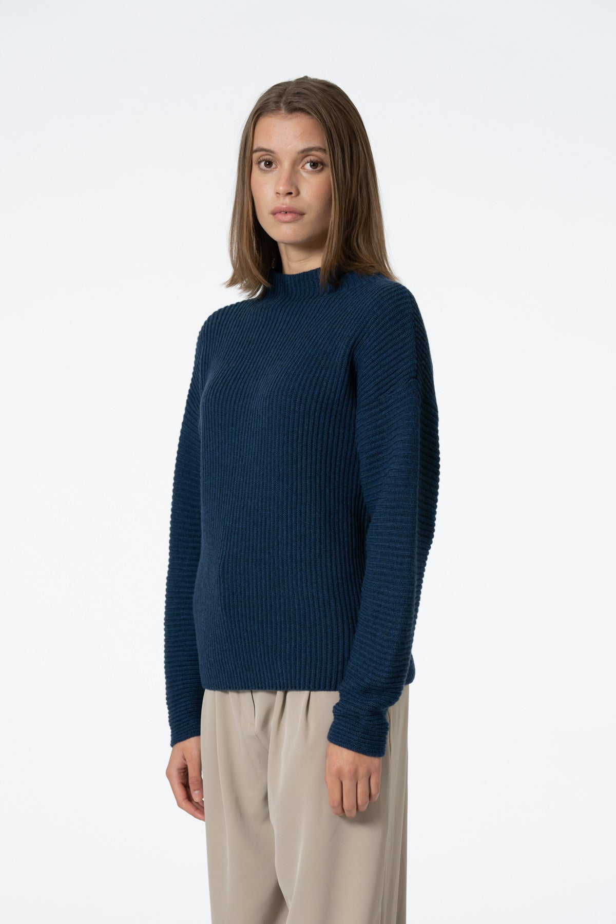 MERINO Rib Sweater - Indigo Blue