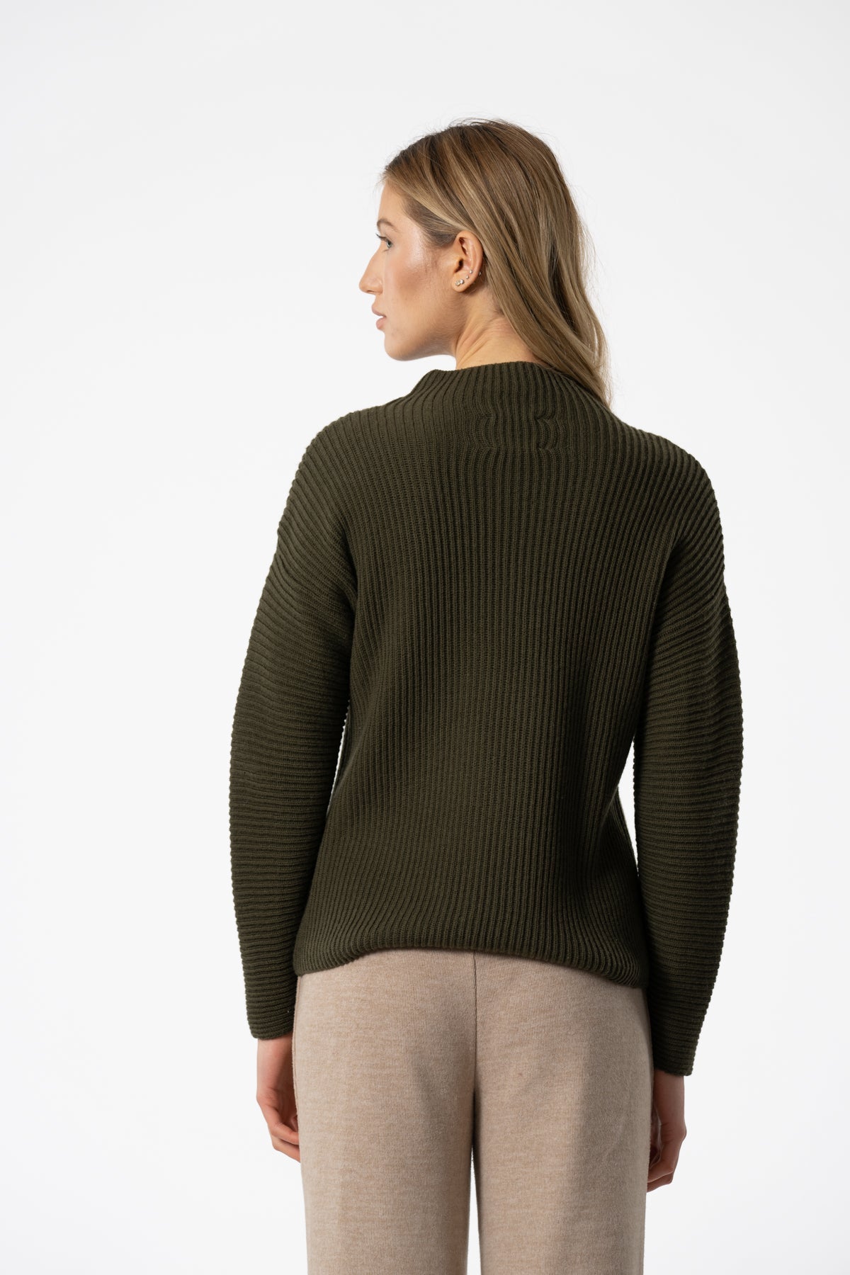 MERINO Rib Sweater - Olive Green