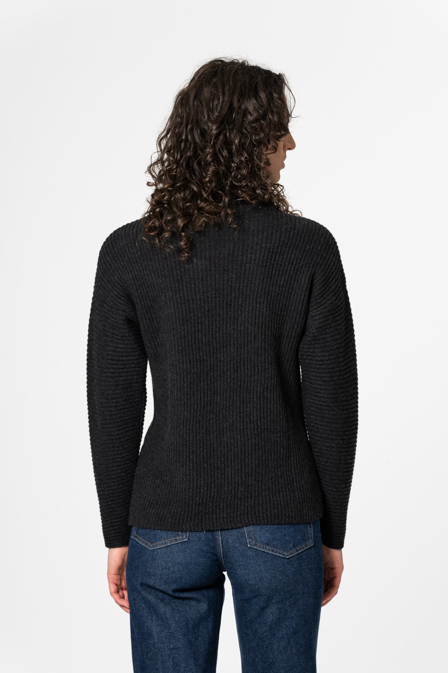 MERINO Rib Sweater - Onyx Grey