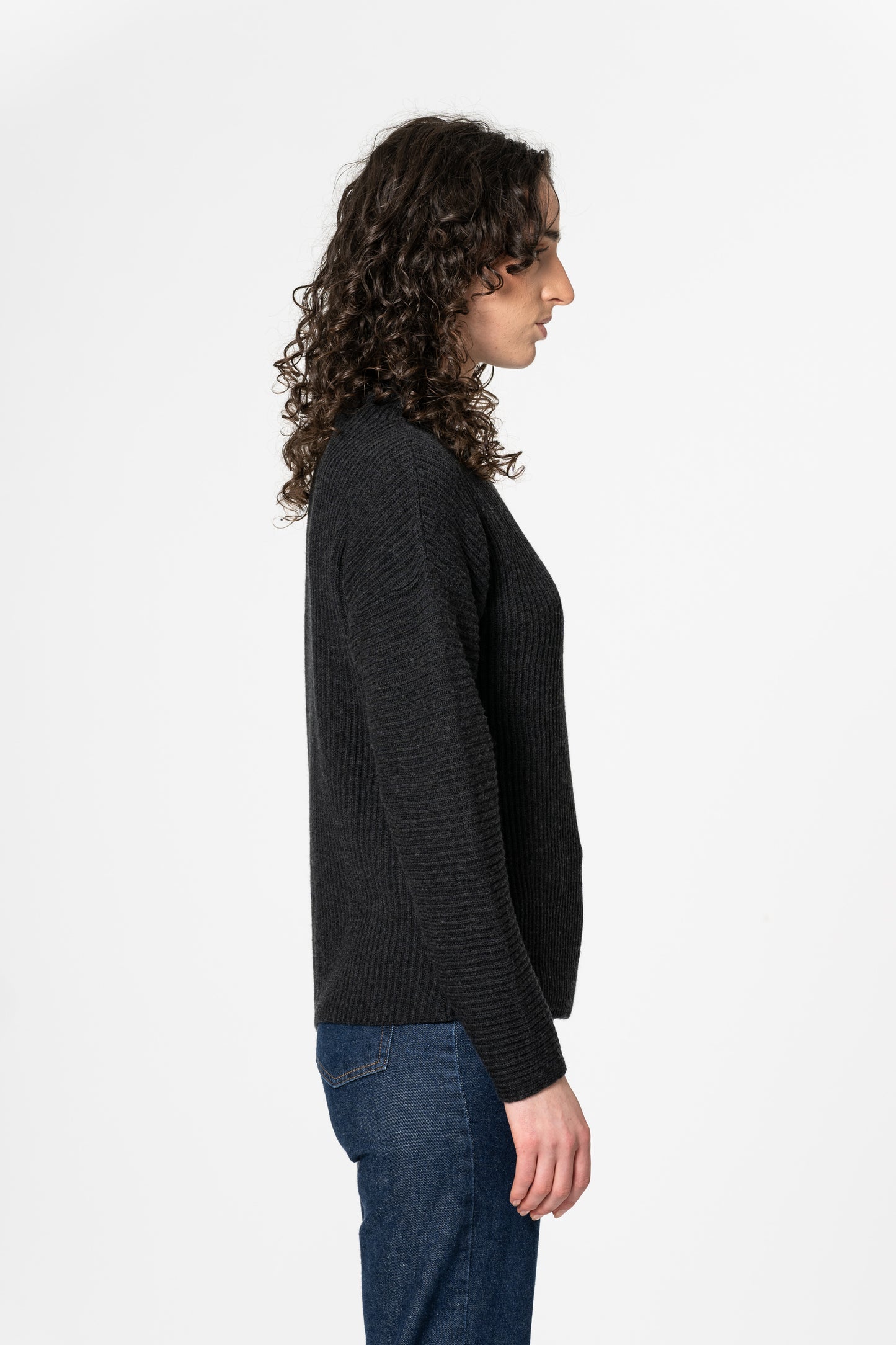 MERINO Rib Sweater - Onyx Grey