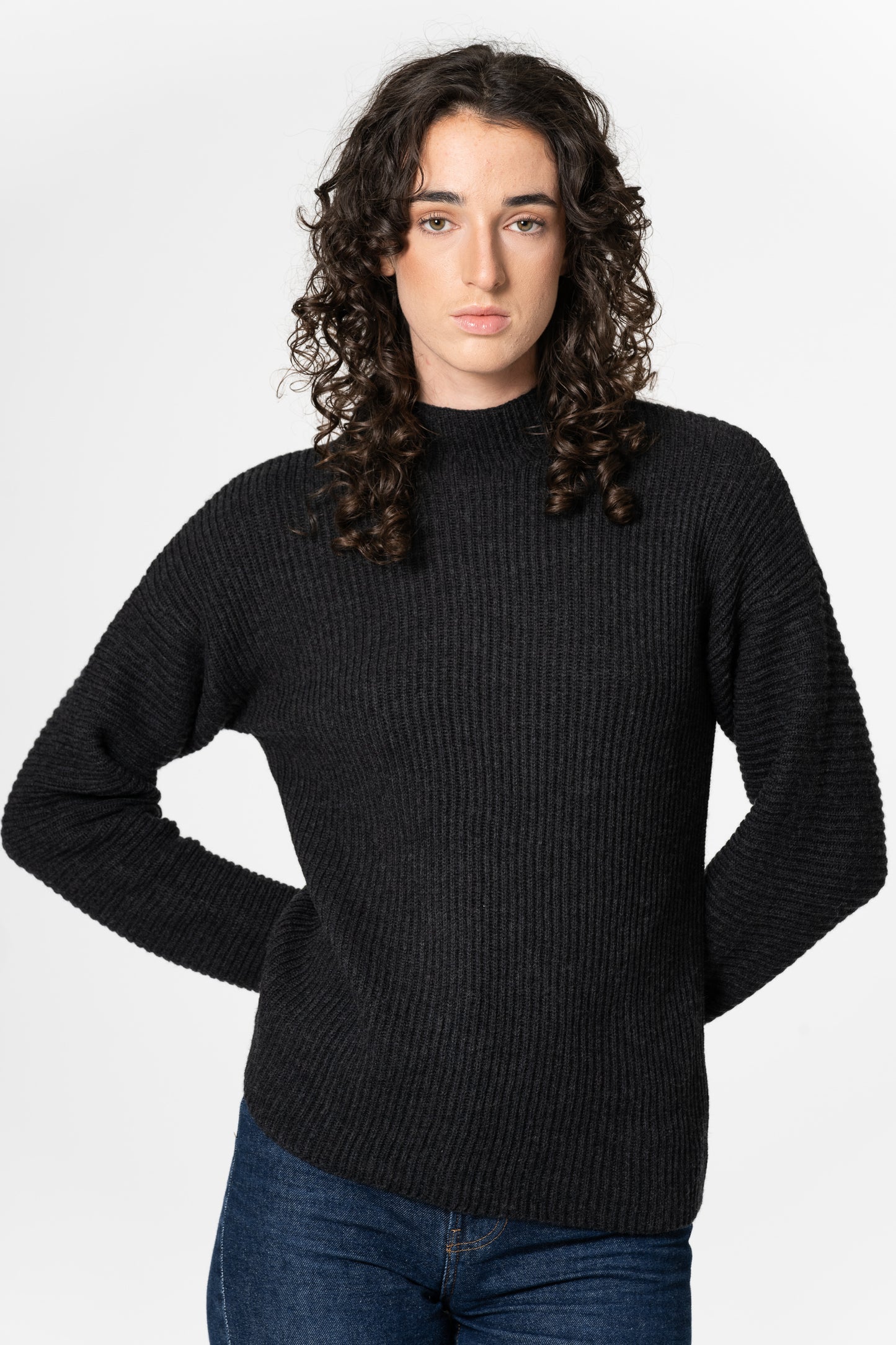 MERINO Rib Sweater - Onyx Grey