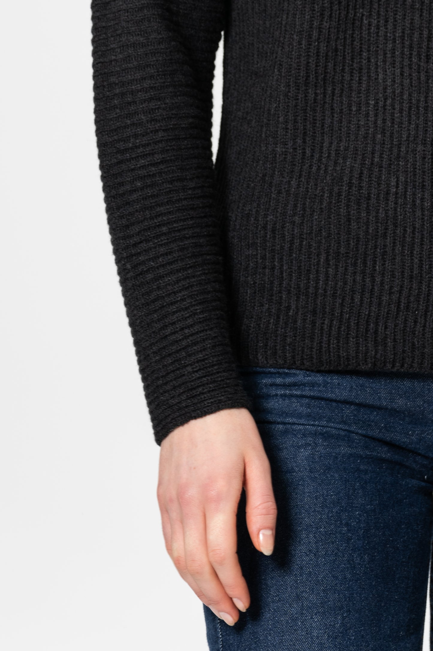 MERINO Rib Sweater - Onyx Grey