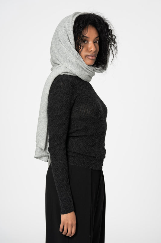 MERINO Scarf - Silver Grey