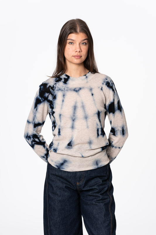 MERINO Shibori Sweater - Space Blue