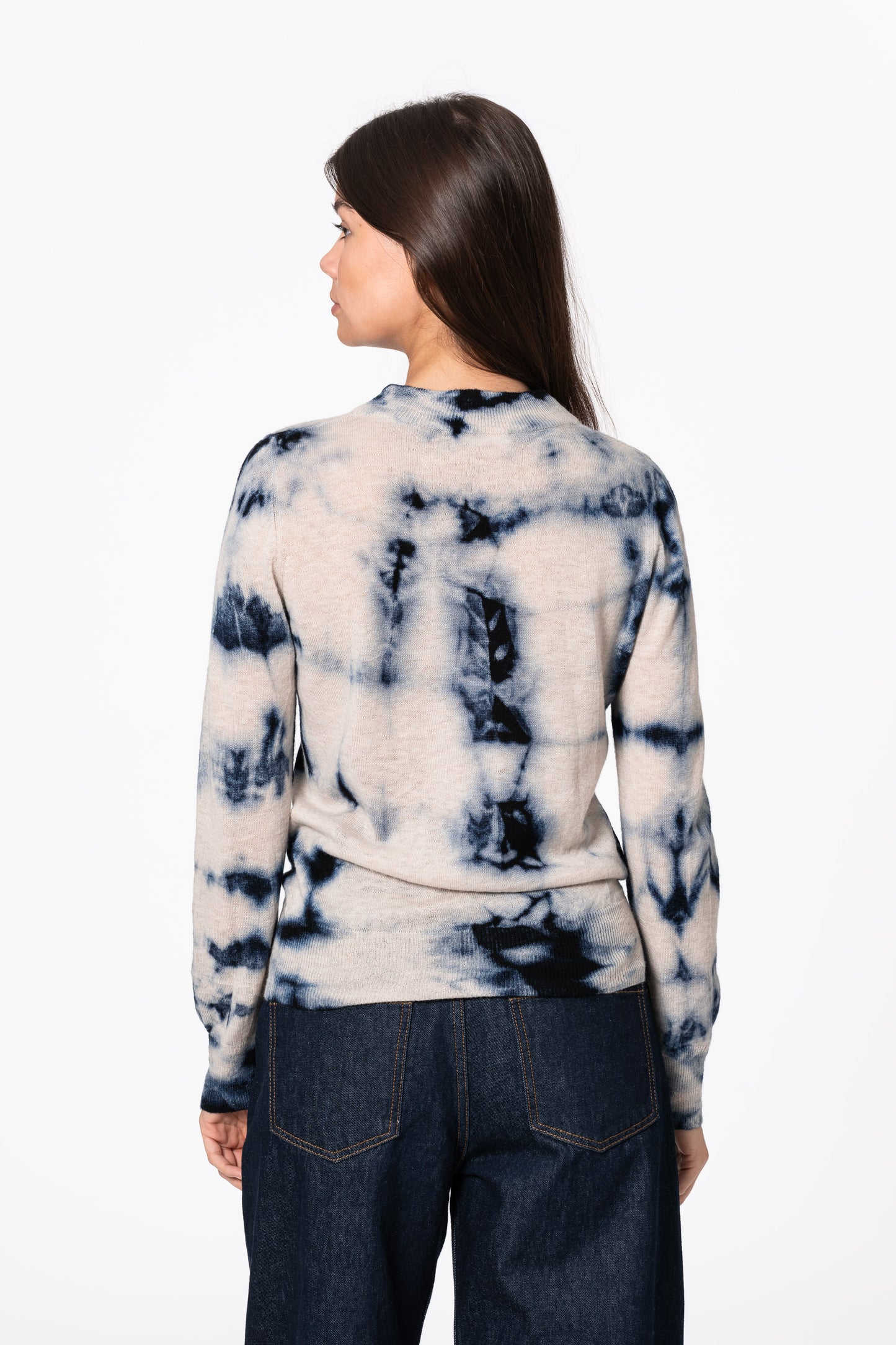 MERINO Shibori Sweater - Space Blue