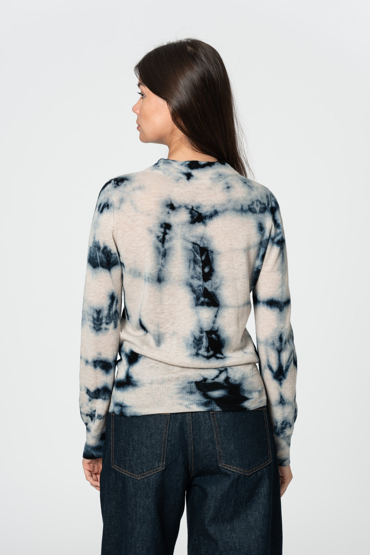 MERINO Shibori Sweater - Space Blue