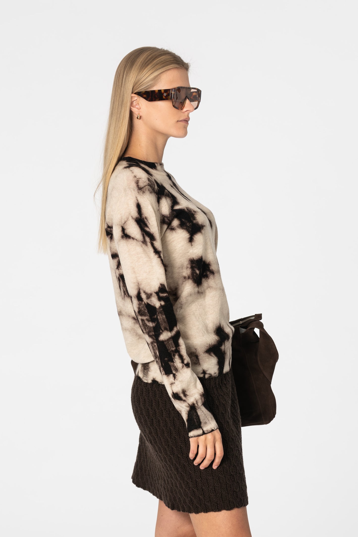 MERINO Shibori Sweater - Espresso Brown