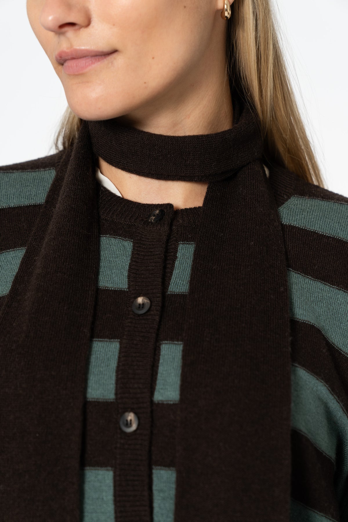 MERINO Skinny Scarf - Espresso Brown
