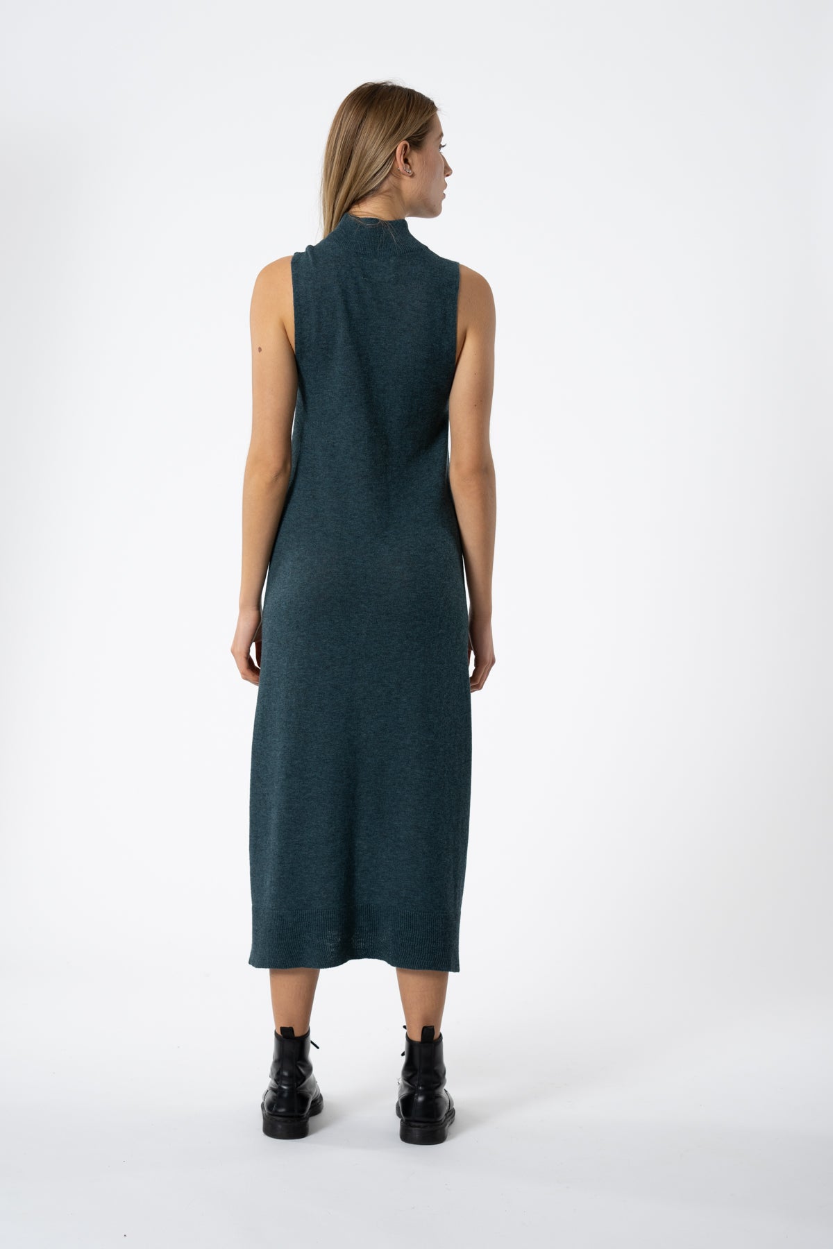 MERINO Sleeveless Dress - Dragonfly Green