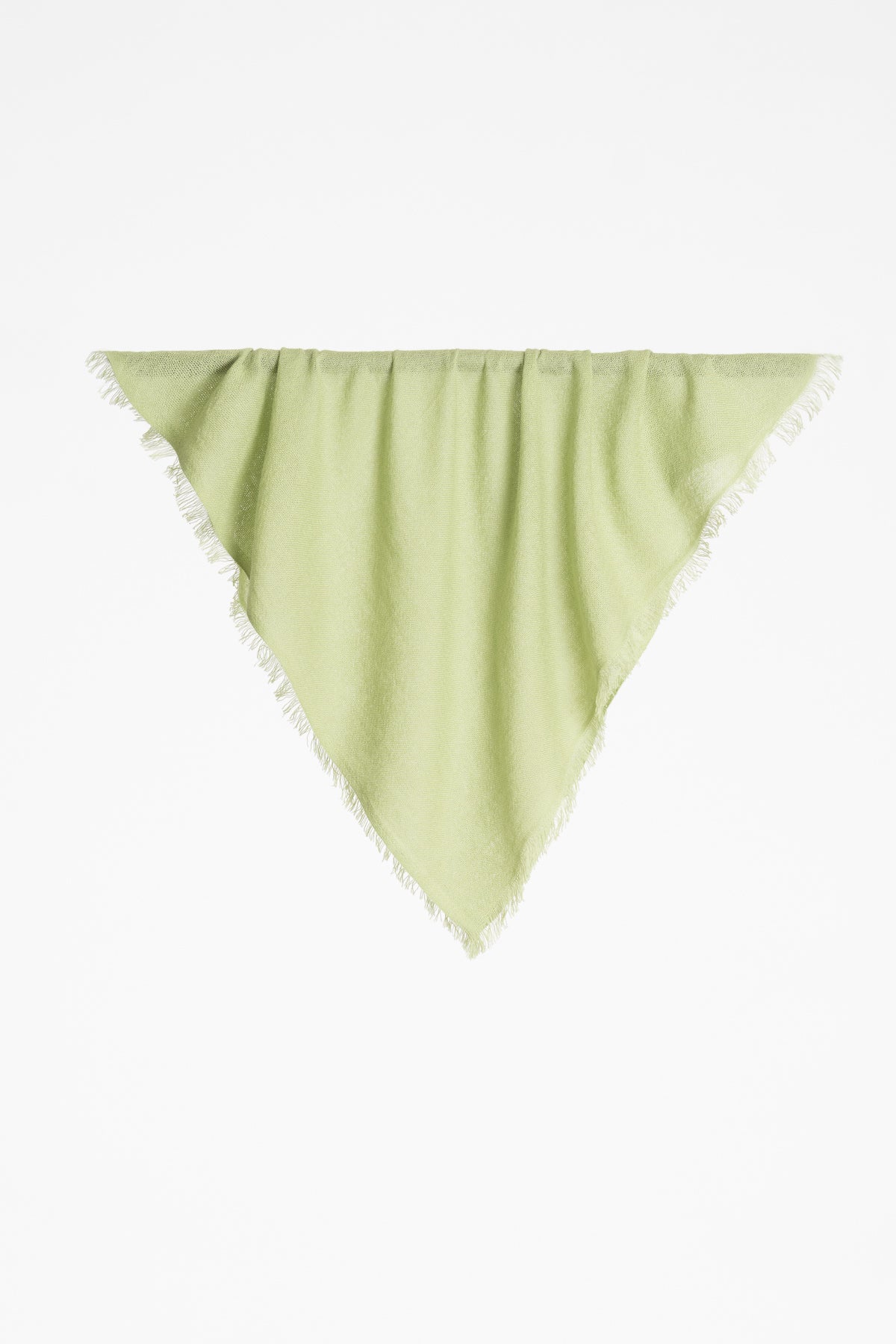 MERINO Square Woven Scarf - Pistachio Green