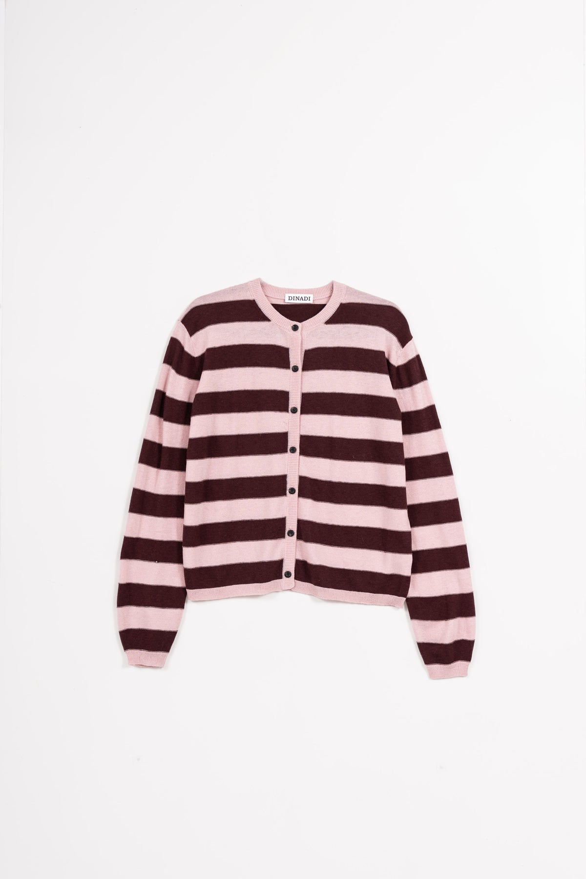 MERINO Striped Cardigan - Soft Pink