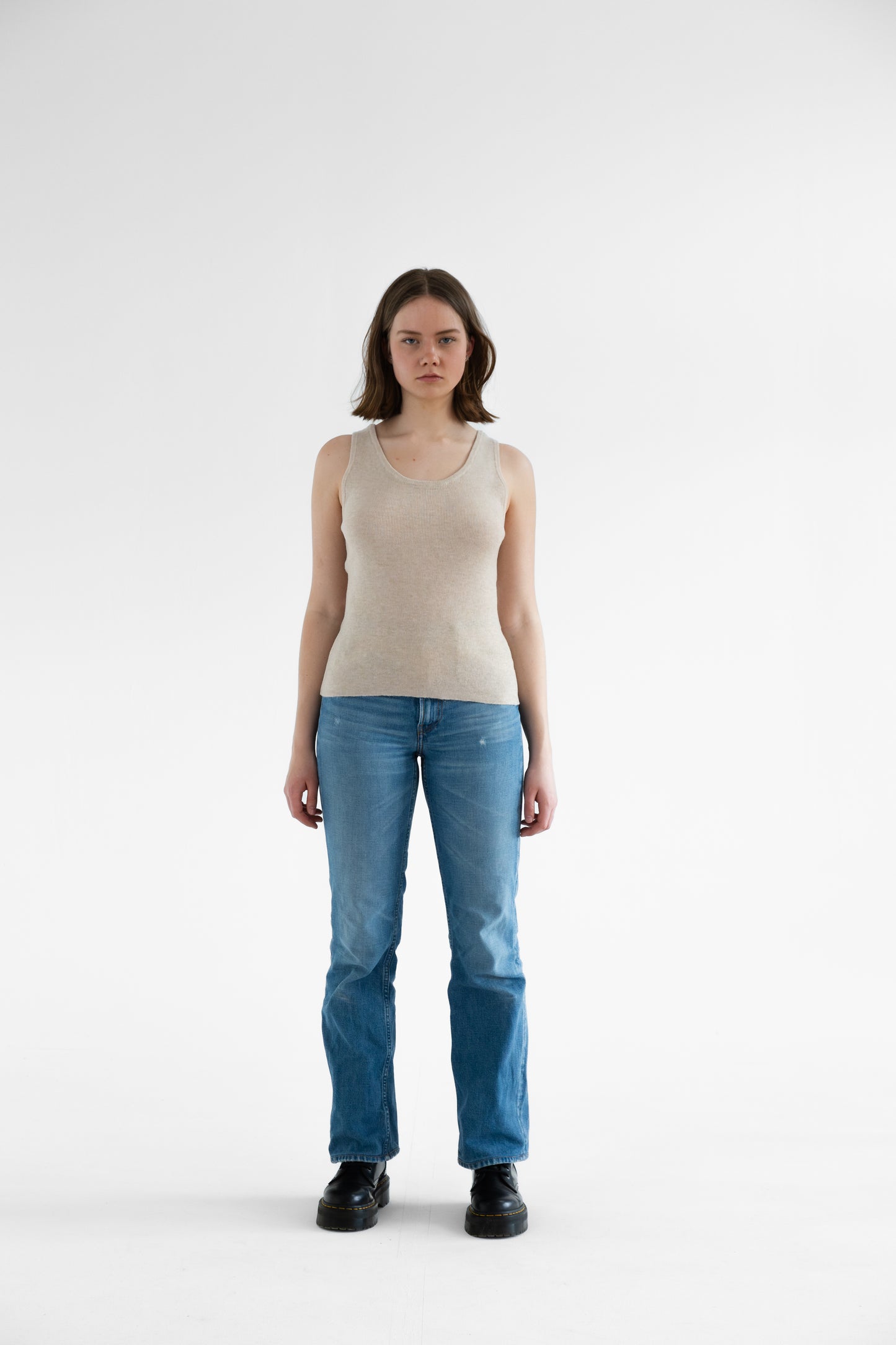 MERINO Tanktop - Almond White