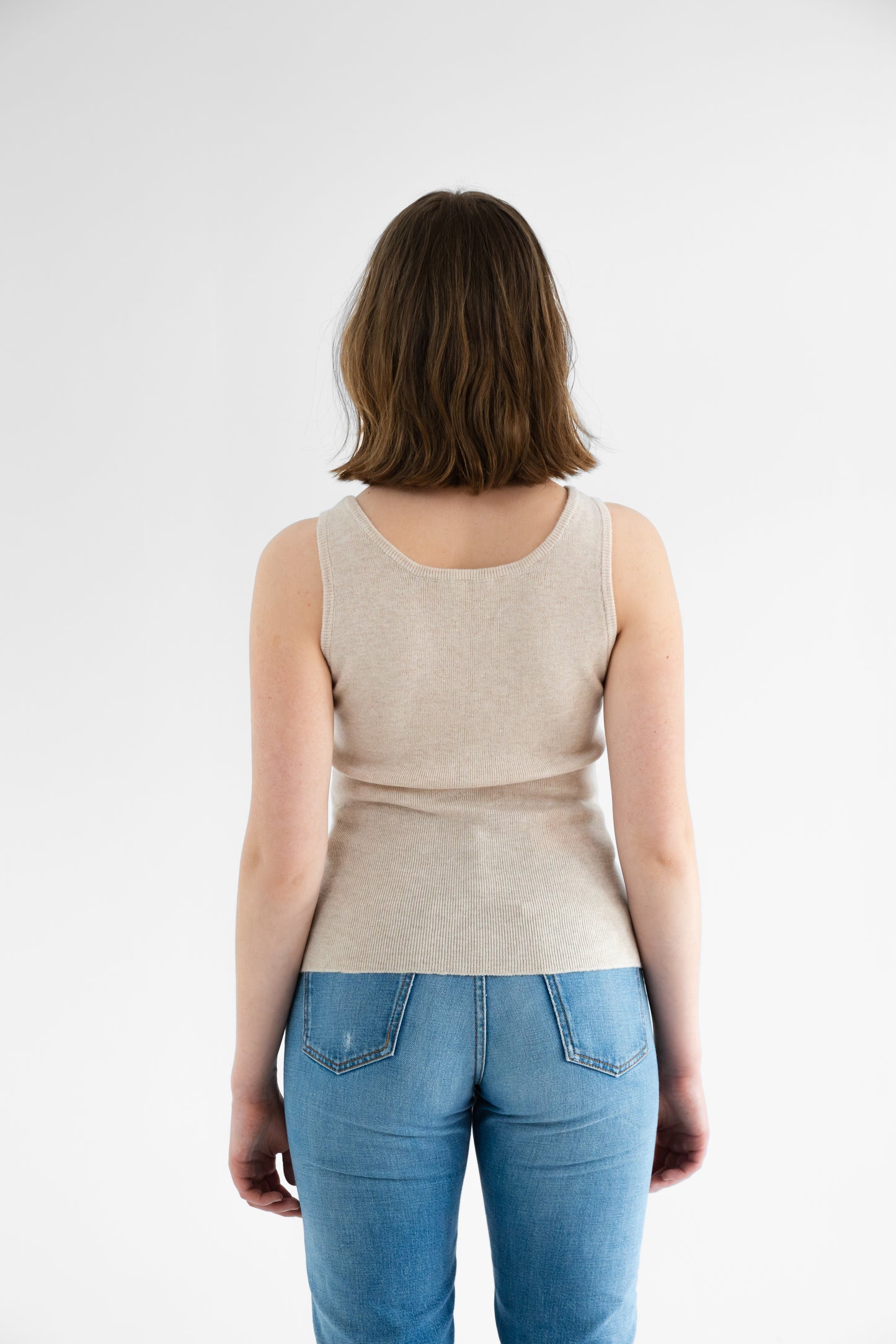 MERINO Tanktop - Almond White