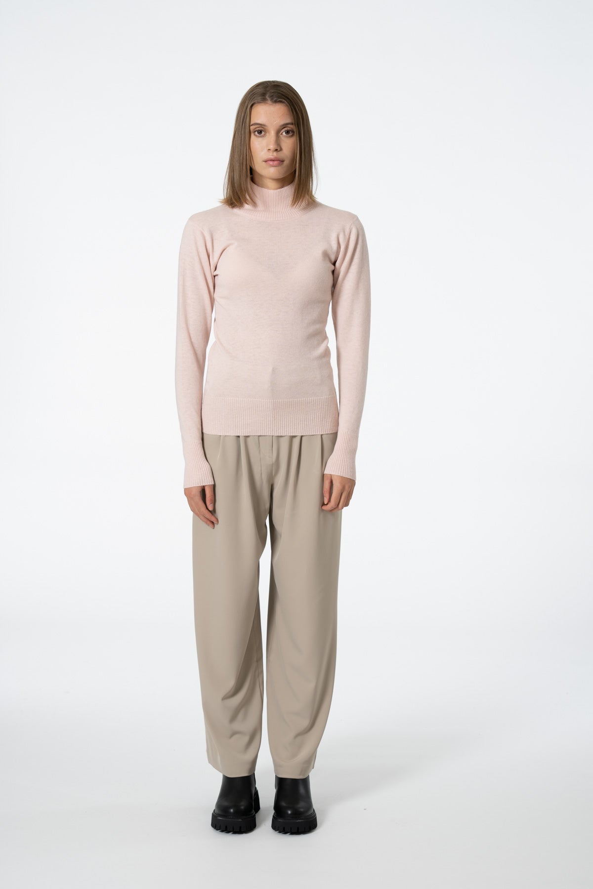 MERINO Turtleneck - Blush Pink