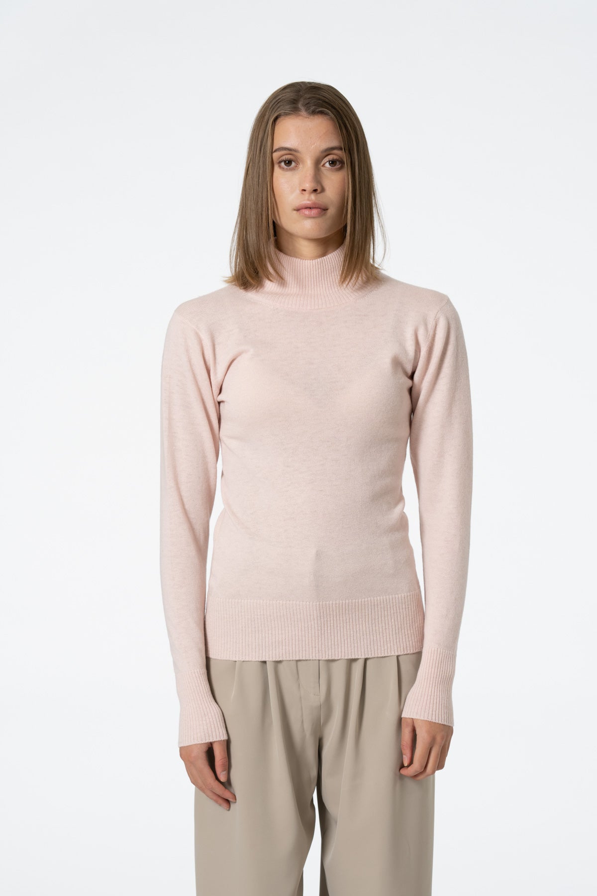 MERINO Turtleneck - Blush Pink